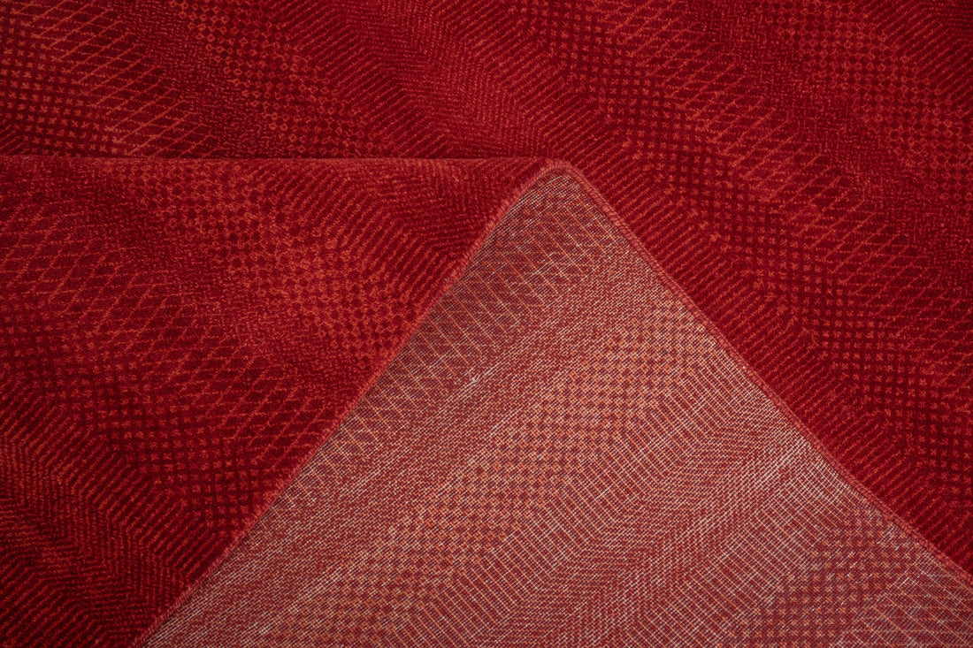 Handknotted Carpet, DIA- 883 MCN, Red & Rust