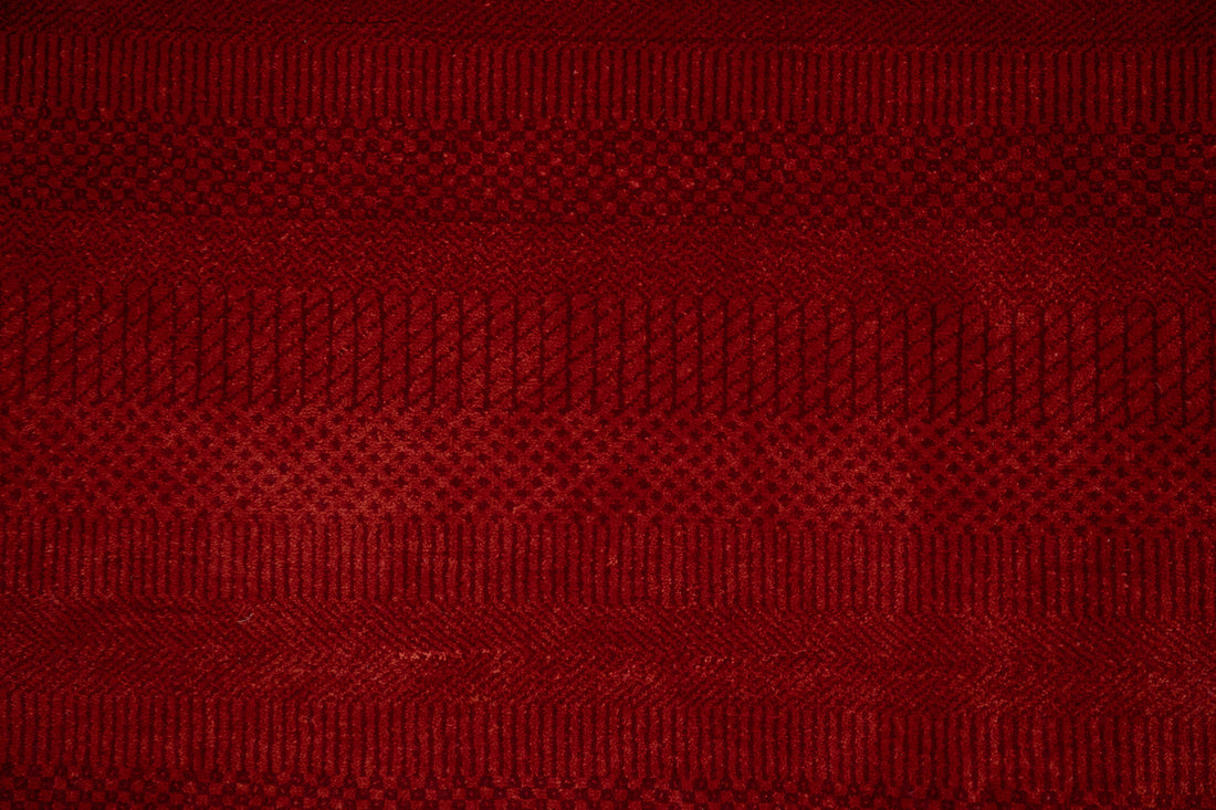 Handknotted Rug  DIA- 894 MCN Red & Dark Chocolate