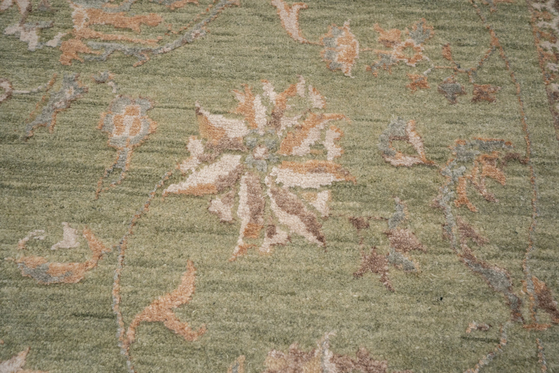 Handknotted Carpet, DIA-904 JK-A, Grullo, Camel & Pastel Gray