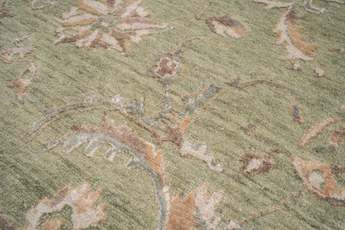 Handknotted Carpet, DIA-904 JK-A, Grullo, Camel & Pastel Gray