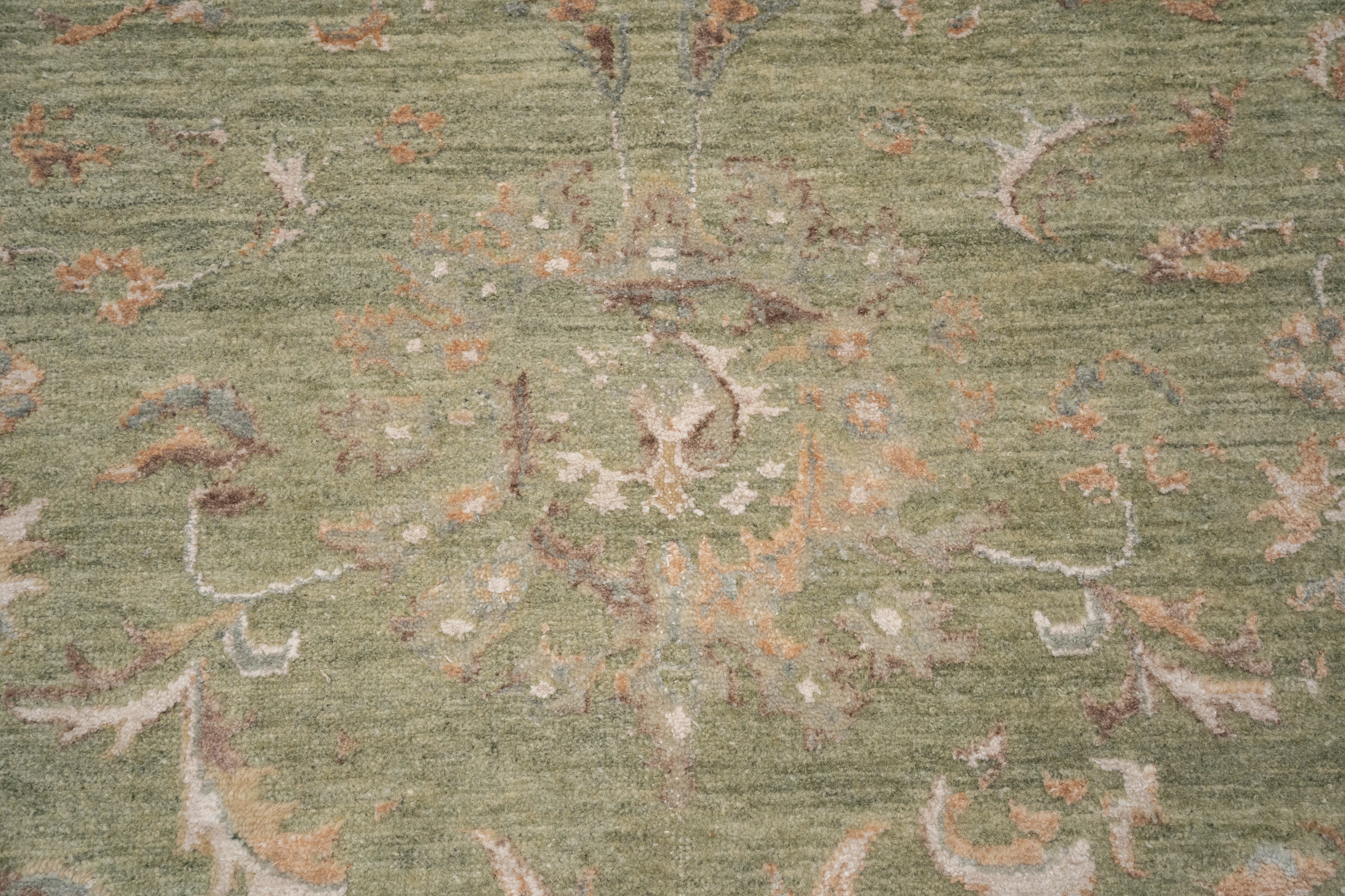 Handknotted Carpet, DIA-904 JK-A, Grullo, Camel & Pastel Gray