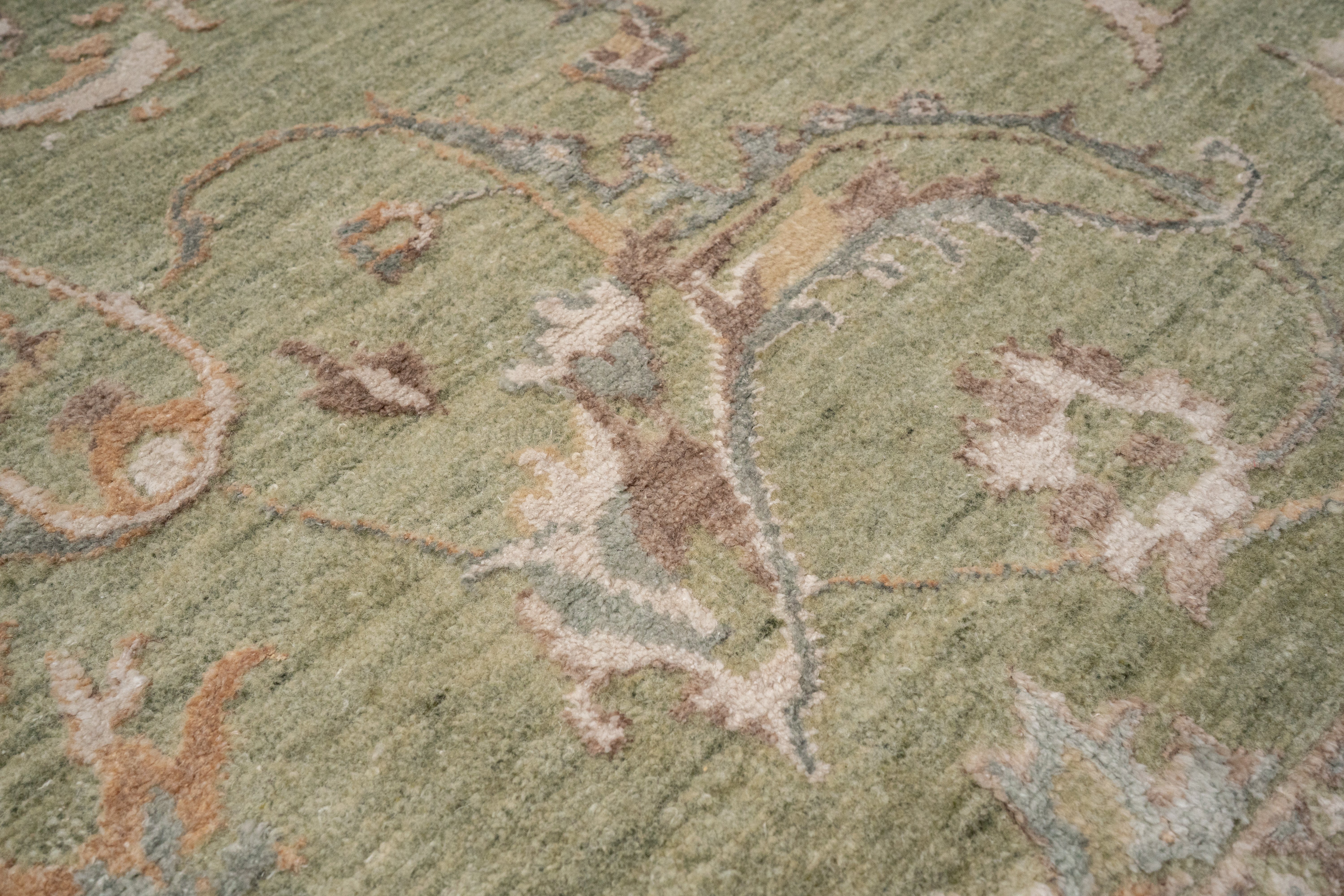Handknotted Carpet, DIA-904 JK-A, Grullo, Camel & Pastel Gray