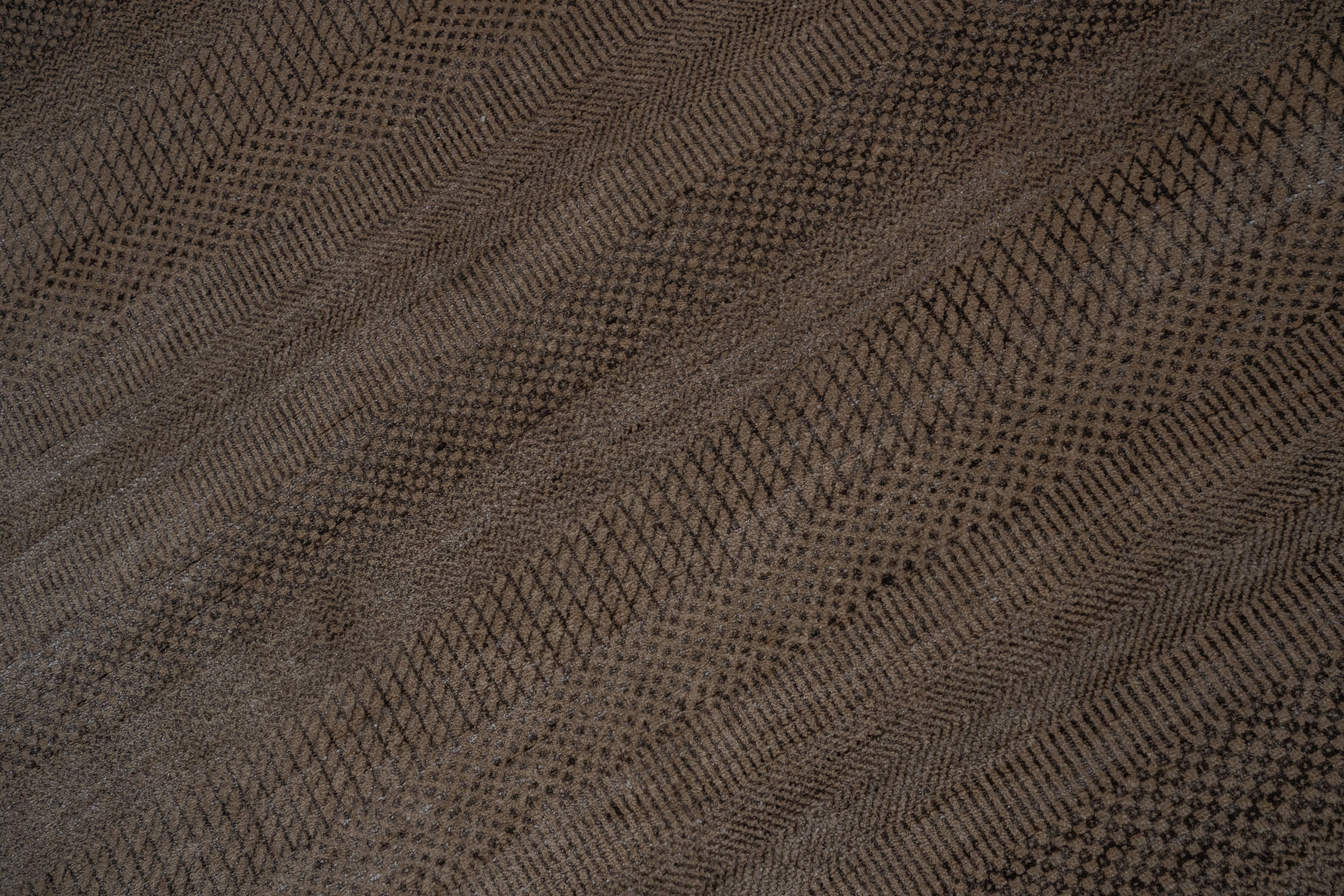 Handknotted Carpet DIA- 911 MCN,  Natural & Brown