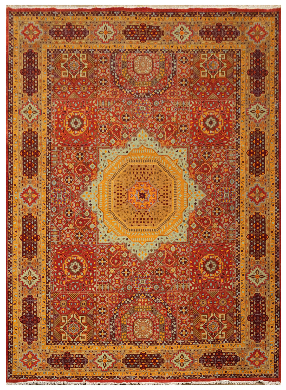DIA- 912 MAMLUK Crimson, Dark Gold, Misty Moss & Bulgarian Rose