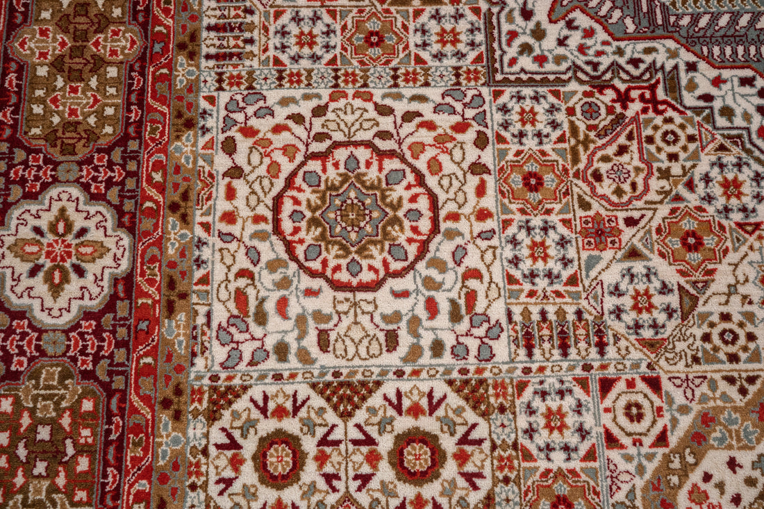 Handknotted Carpet DIA- 922 MAMLUK,  Ivory, Brown Multi