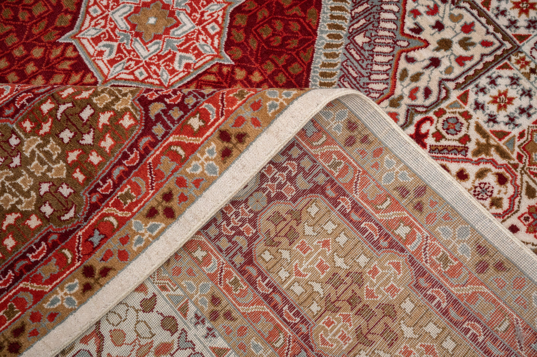 Handknotted Carpet DIA- 922 MAMLUK,  Ivory, Brown Multi