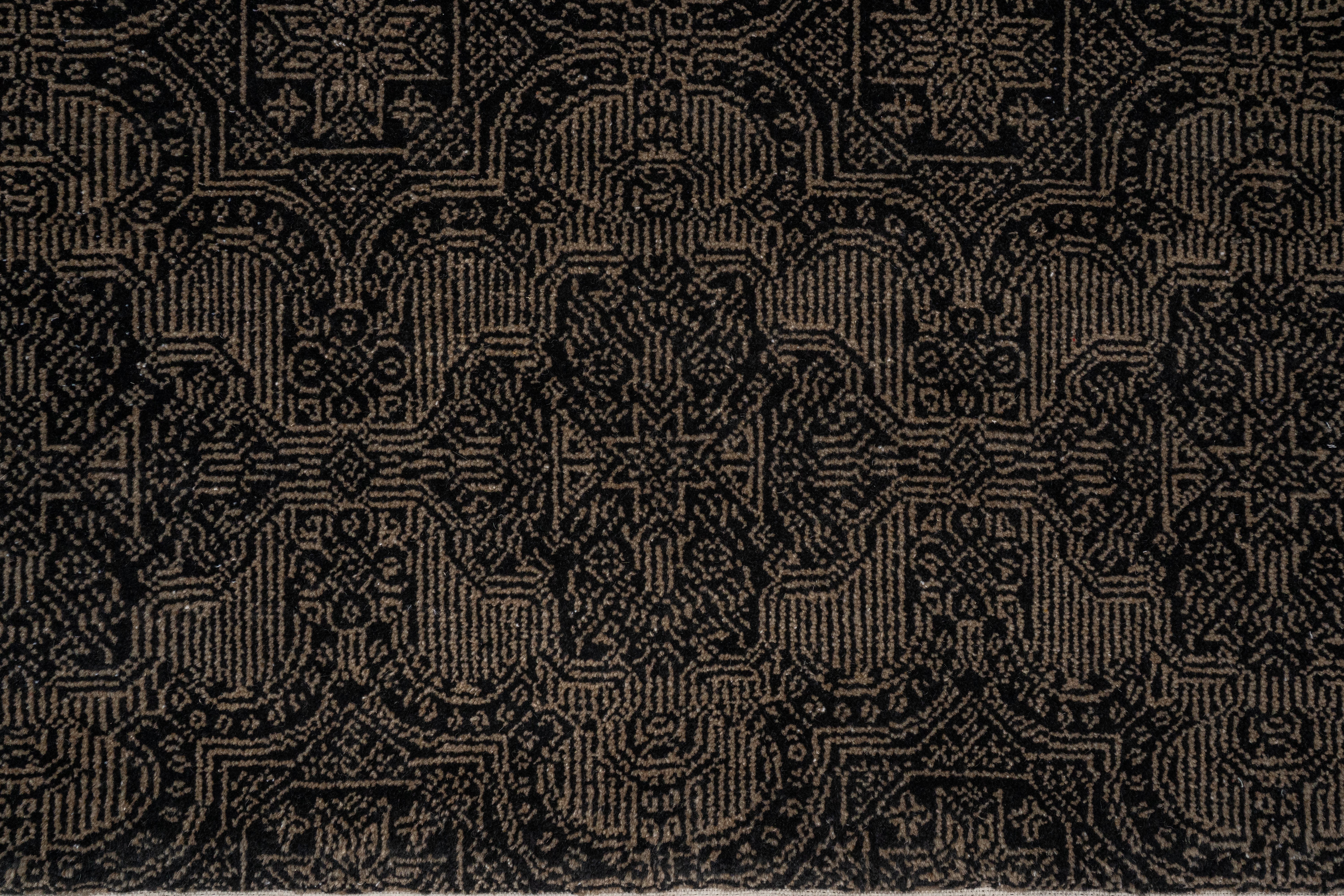 Handknotted Carpet, DIA: 944 MC-2, Vampire & Black Shadow