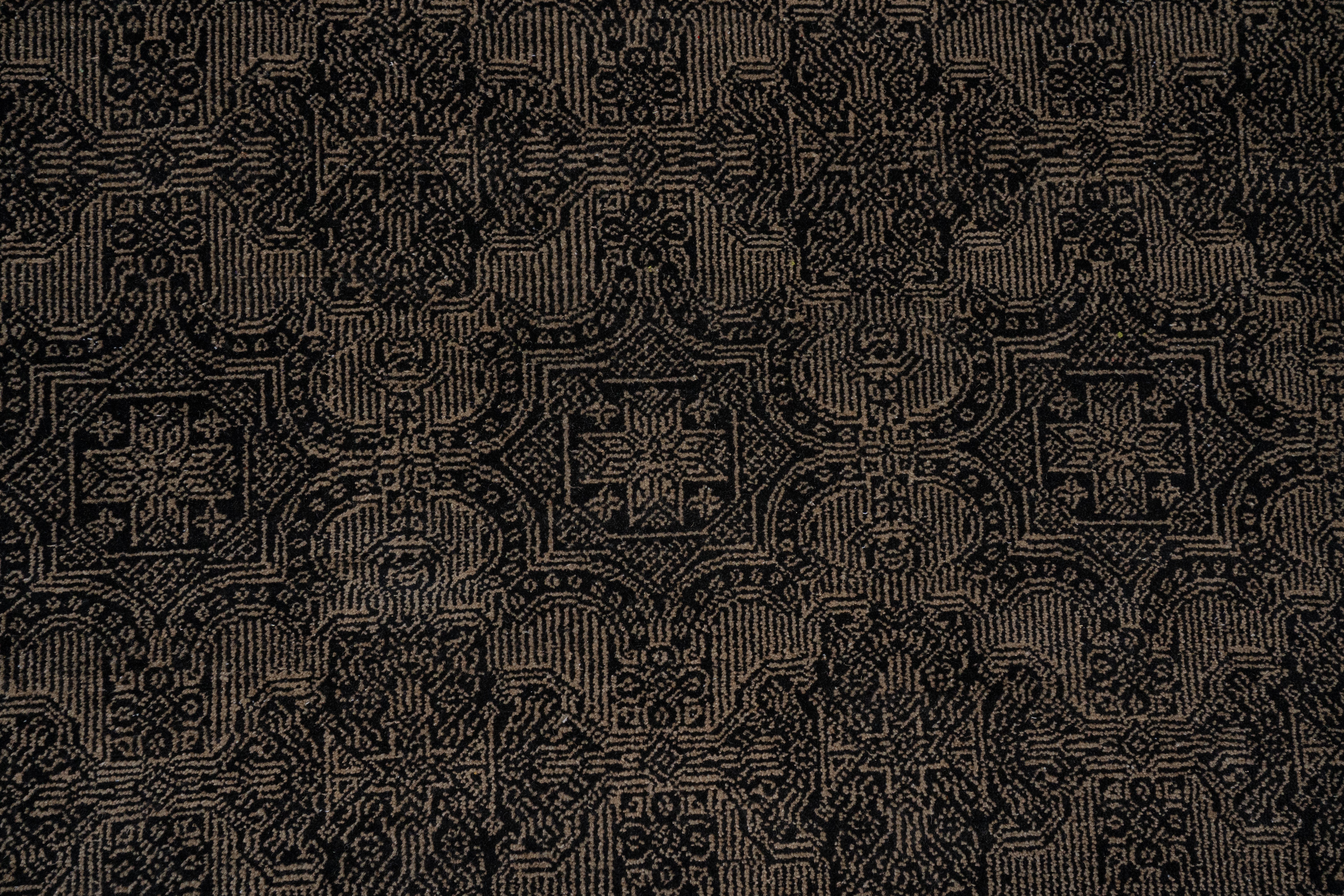 Handknotted Carpet, DIA: 944 MC-2, Vampire & Black Shadow