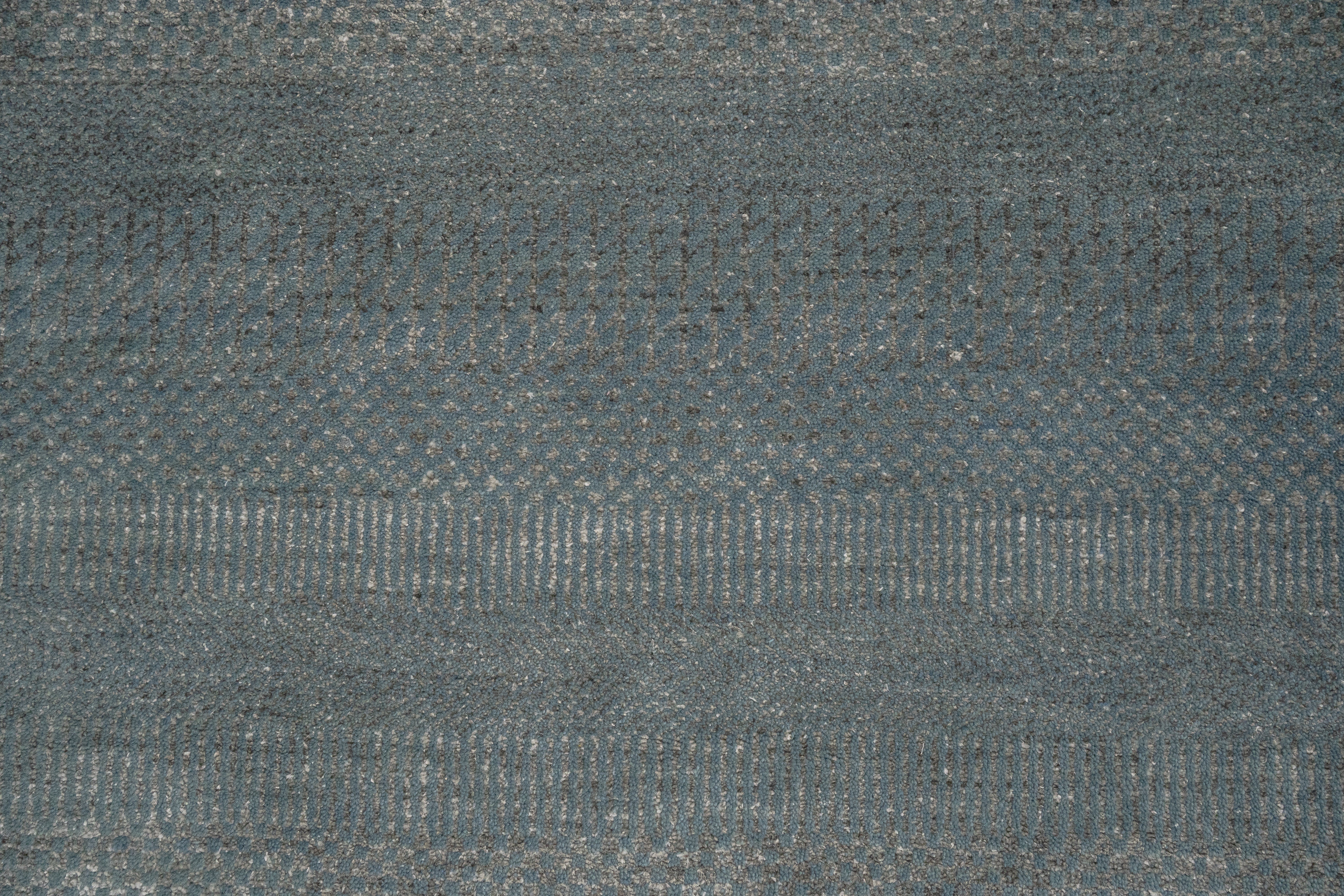 Handknotted Carpet, DIA- 946 MCN,  Stormcloud & Dyke Brown