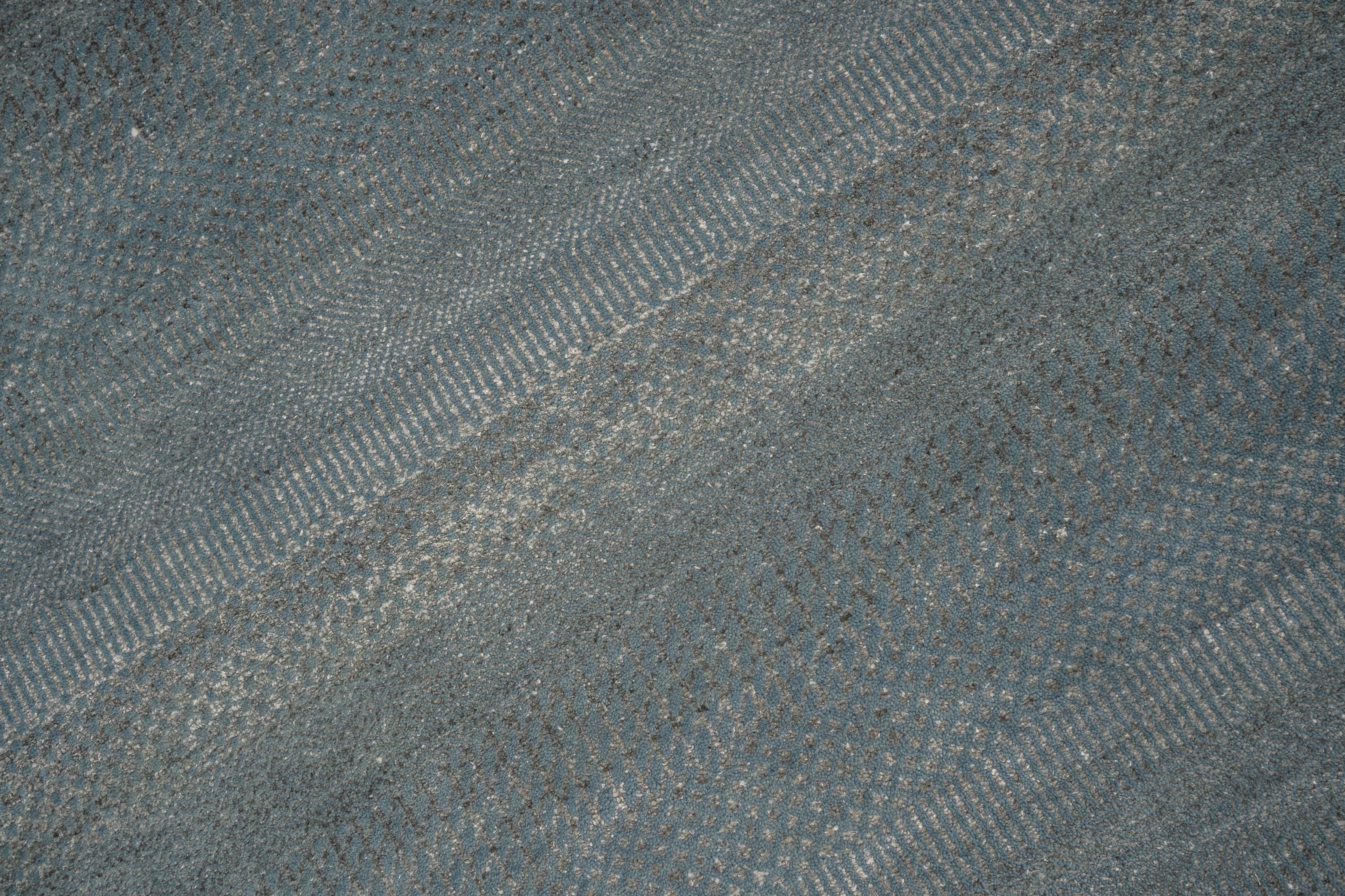 Handknotted Carpet, DIA- 946 MCN,  Stormcloud & Dyke Brown