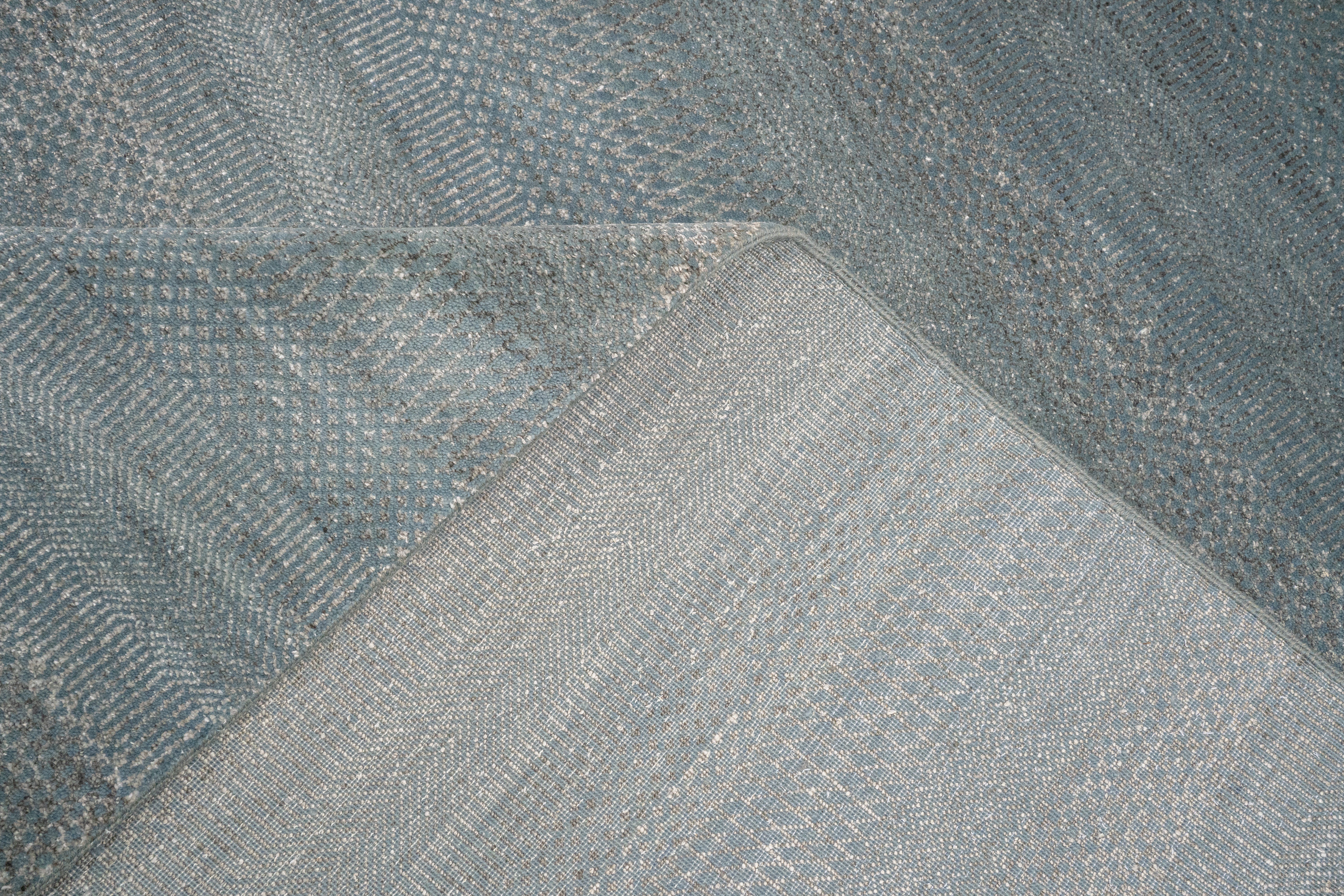 Handknotted Carpet, DIA- 946 MCN,  Stormcloud & Dyke Brown