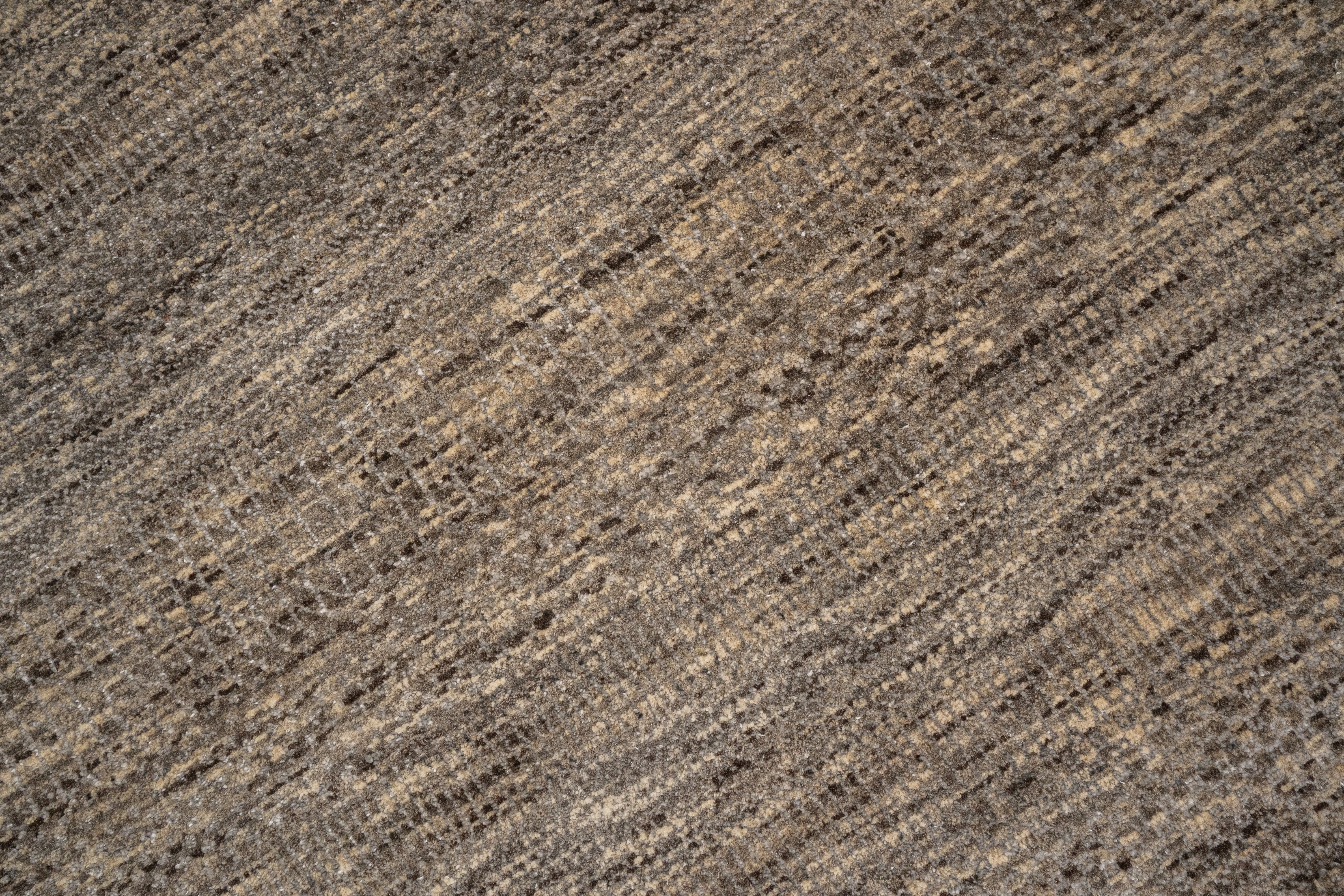 Handknotted Carpet, DIA- 952 MCN, Tan & Mud Brown