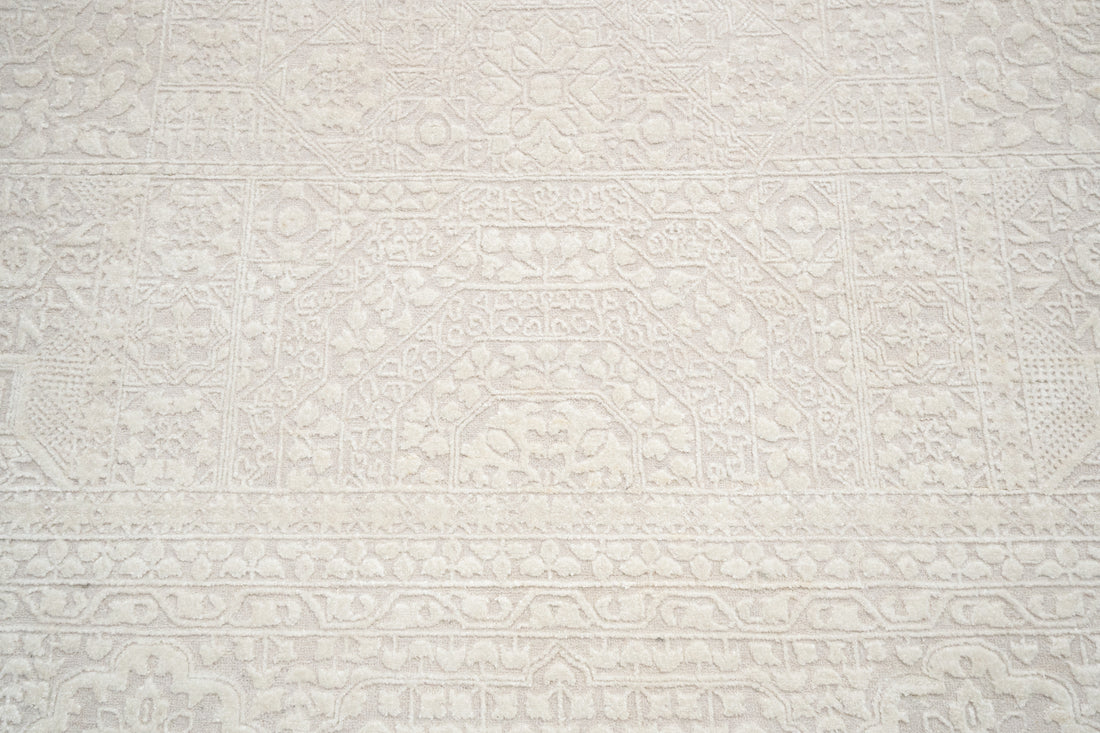 Handknotted Rug  DIA- 918 MAMLUK Ivory & Ivory