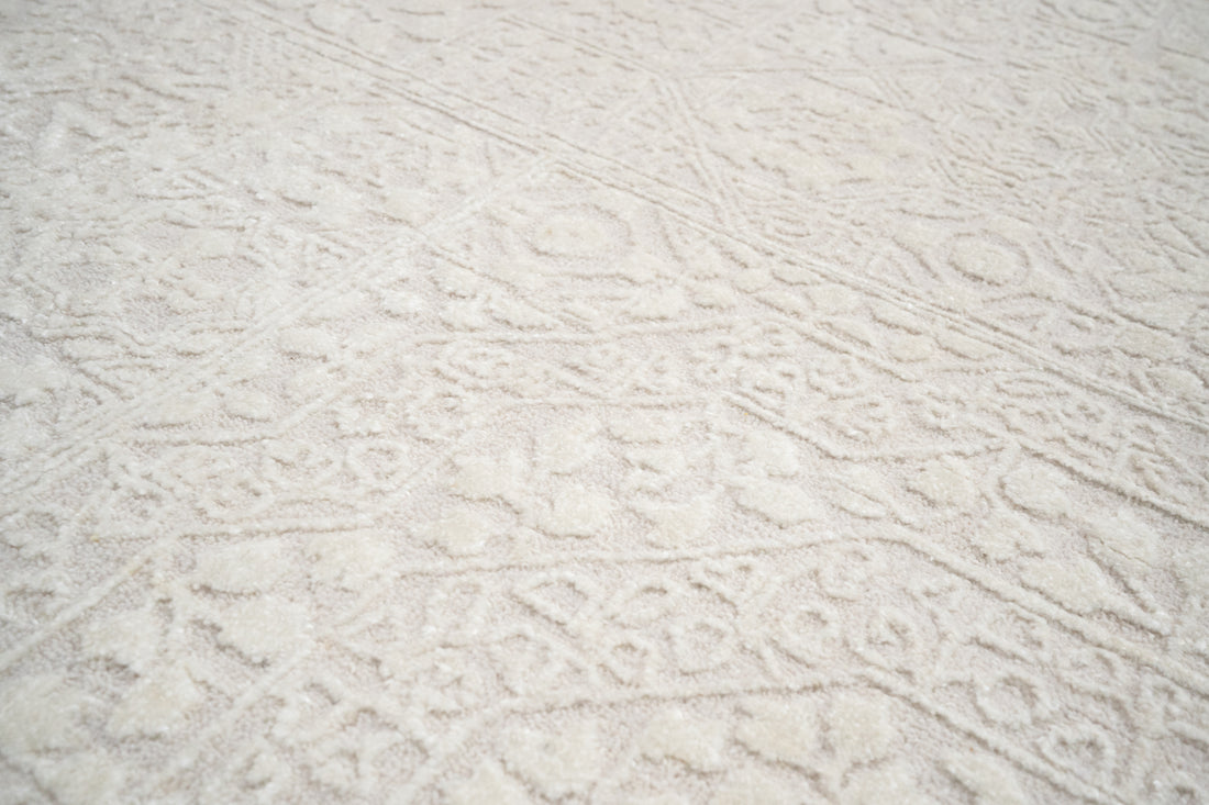 Handknotted Rug  DIA- 918 MAMLUK Ivory & Ivory