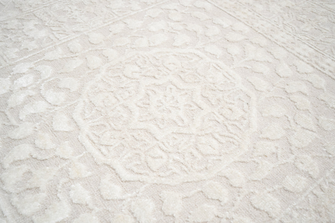 Handknotted Rug  DIA- 918 MAMLUK Ivory & Ivory