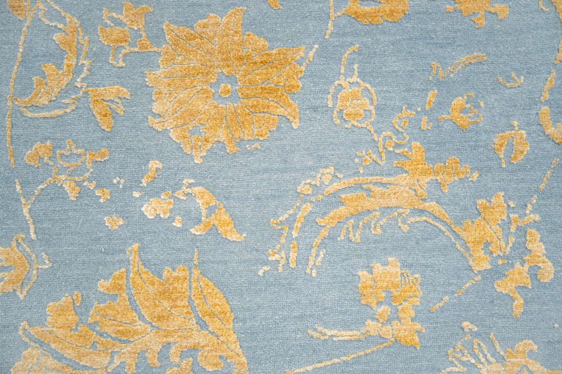 HandKnotted Modern Carpet DIA-96 JK-A Lavender Gray & Topaz