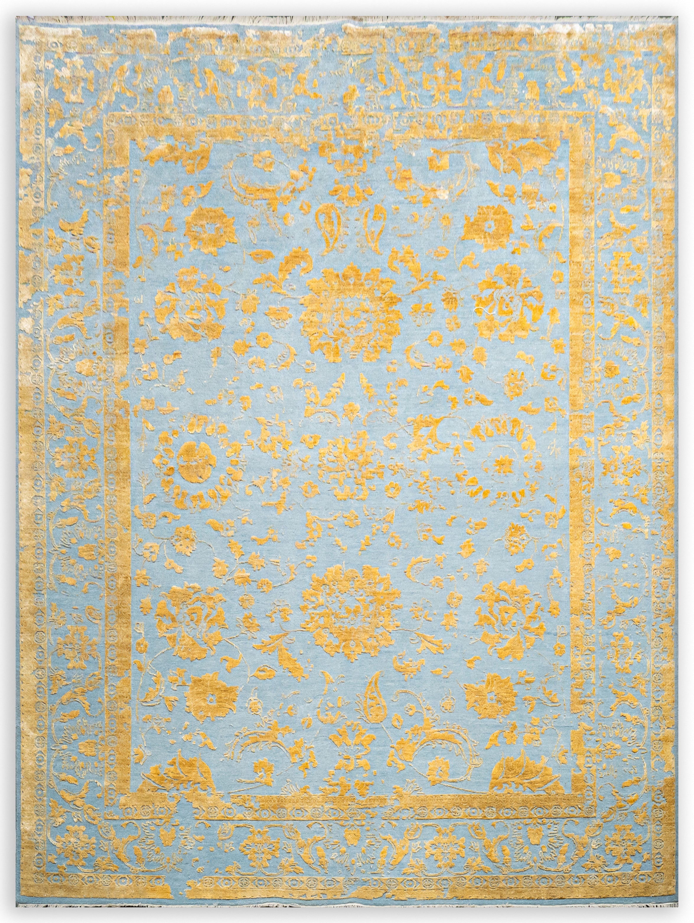 HandKnotted Modern Carpet DIA-96 JK-A Lavender Gray & Topaz