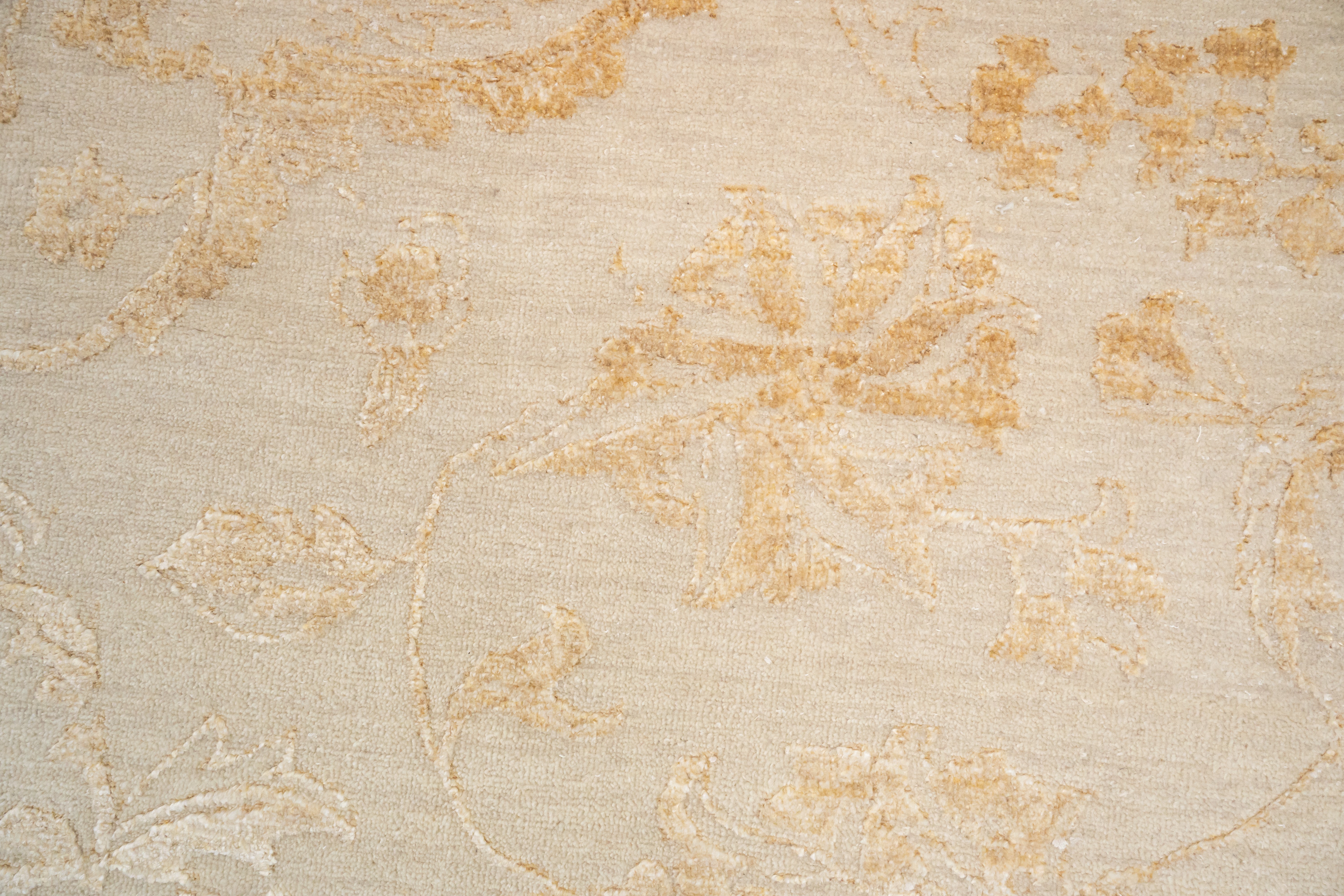 Handknotted Modern Carpet DIA- 968 JK-A White Chocolate & Tumbleweed