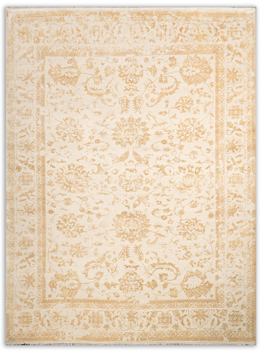 Handknotted Modern Carpet DIA- 968 JK-A White Chocolate & Tumbleweed