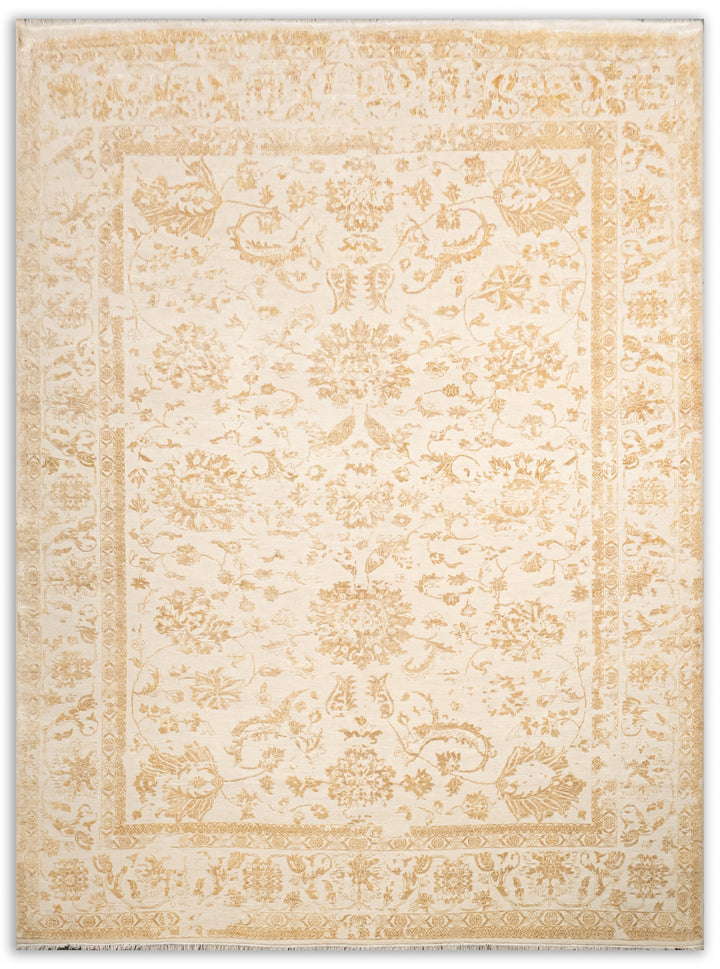 Handknotted Modern Carpet DIA- 968 JK-A White Chocolate & Tumbleweed