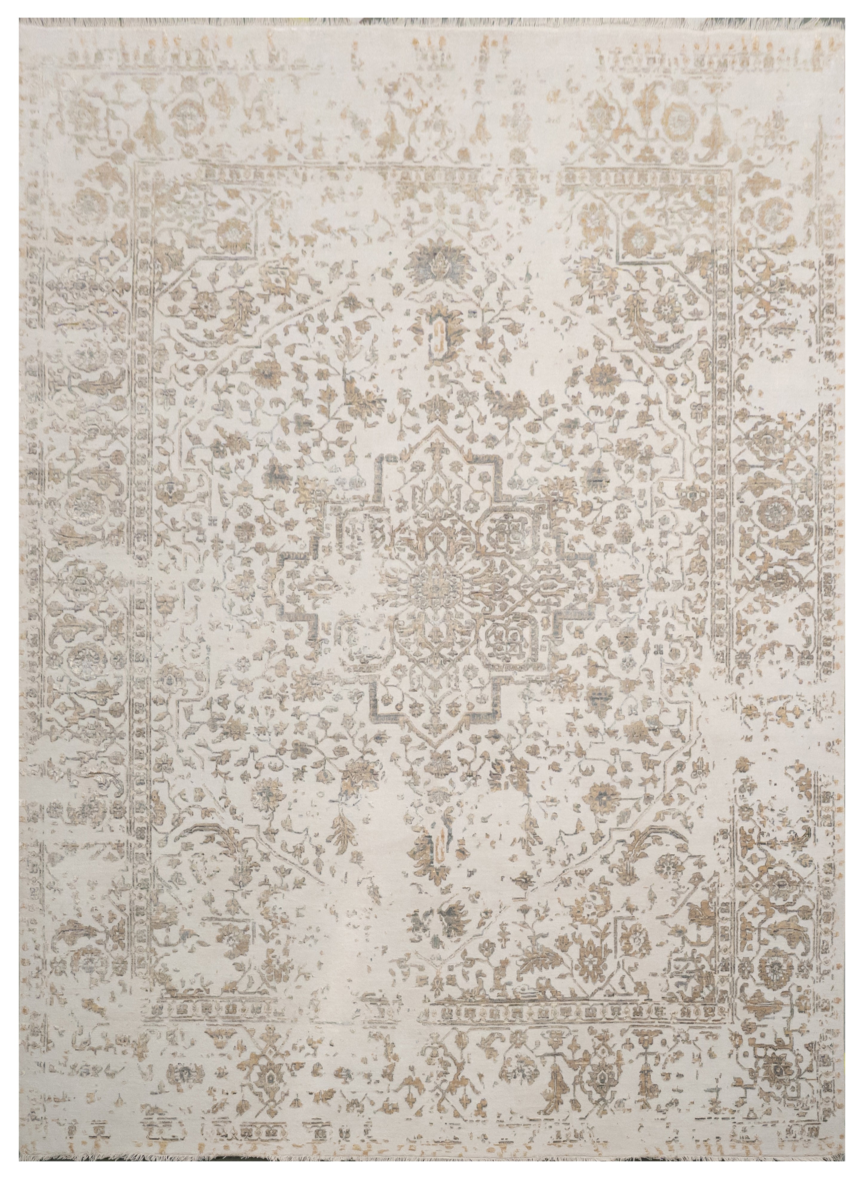Handknotted Rug  DIA- 979 SERAPI Pearl & Grullo
