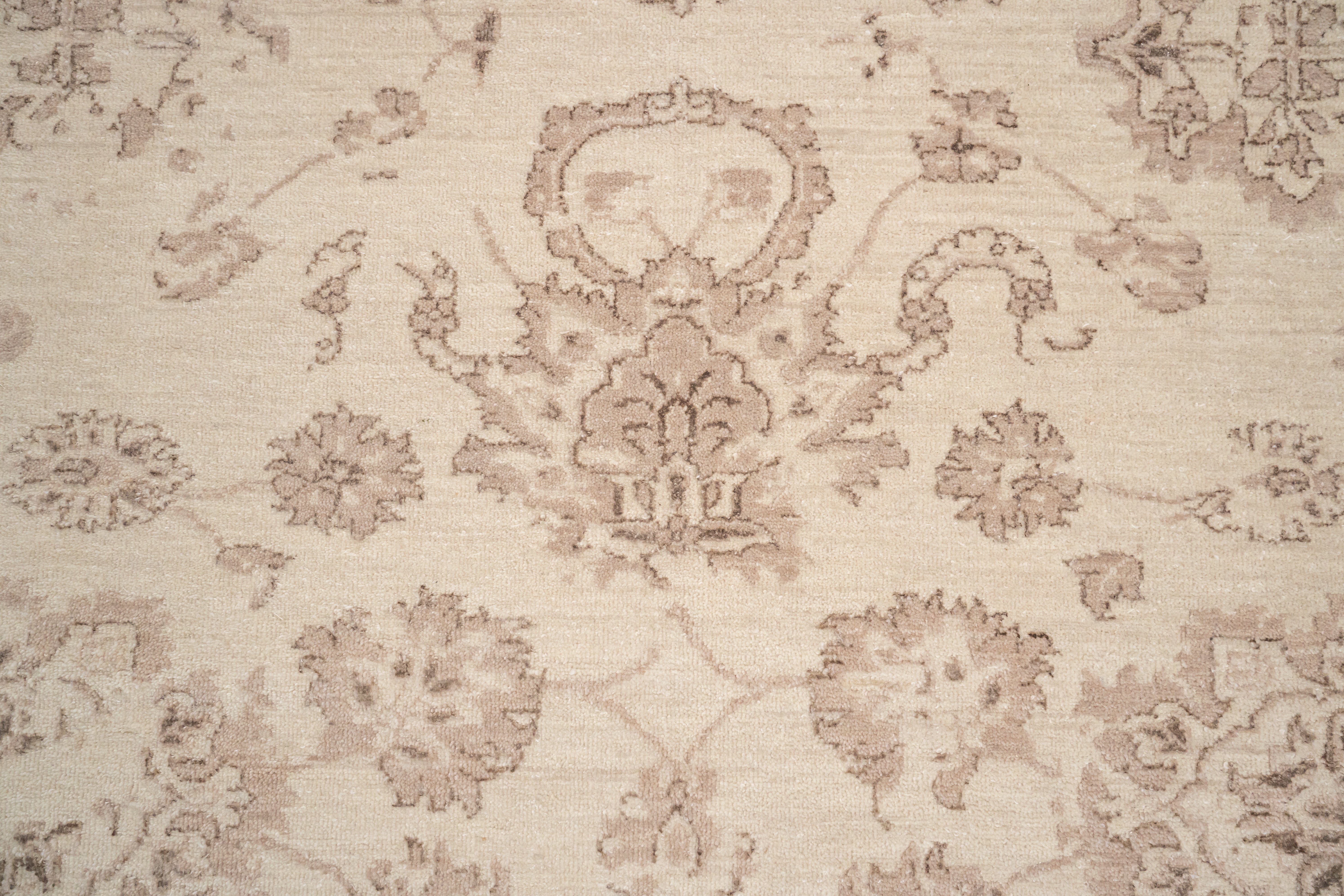 HandKnotted Modern Design Carpet DIA- 986 - 98 JN Ivory, Tuscany & Pastel Brown