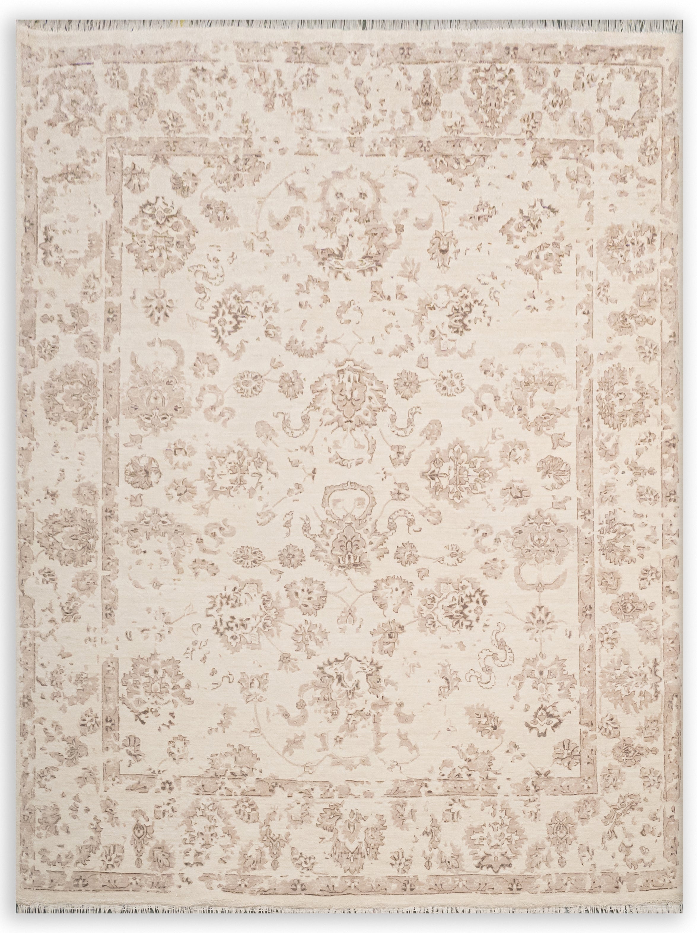 HandKnotted Modern Design Carpet DIA- 986 - 98 JN Ivory, Tuscany & Pastel Brown