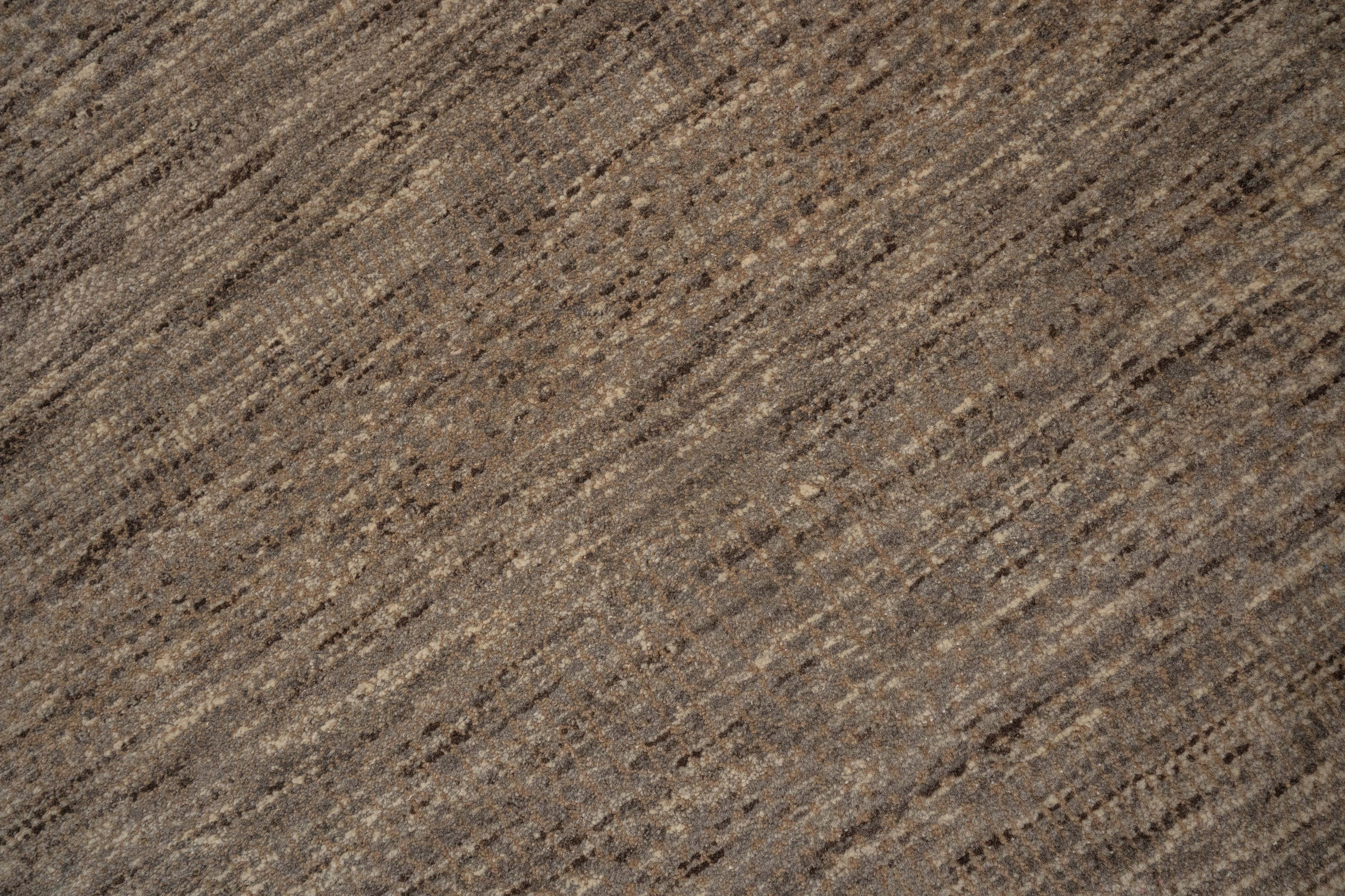 Handknotted Carpet, DIA- 989 MCN, Natural & Brown