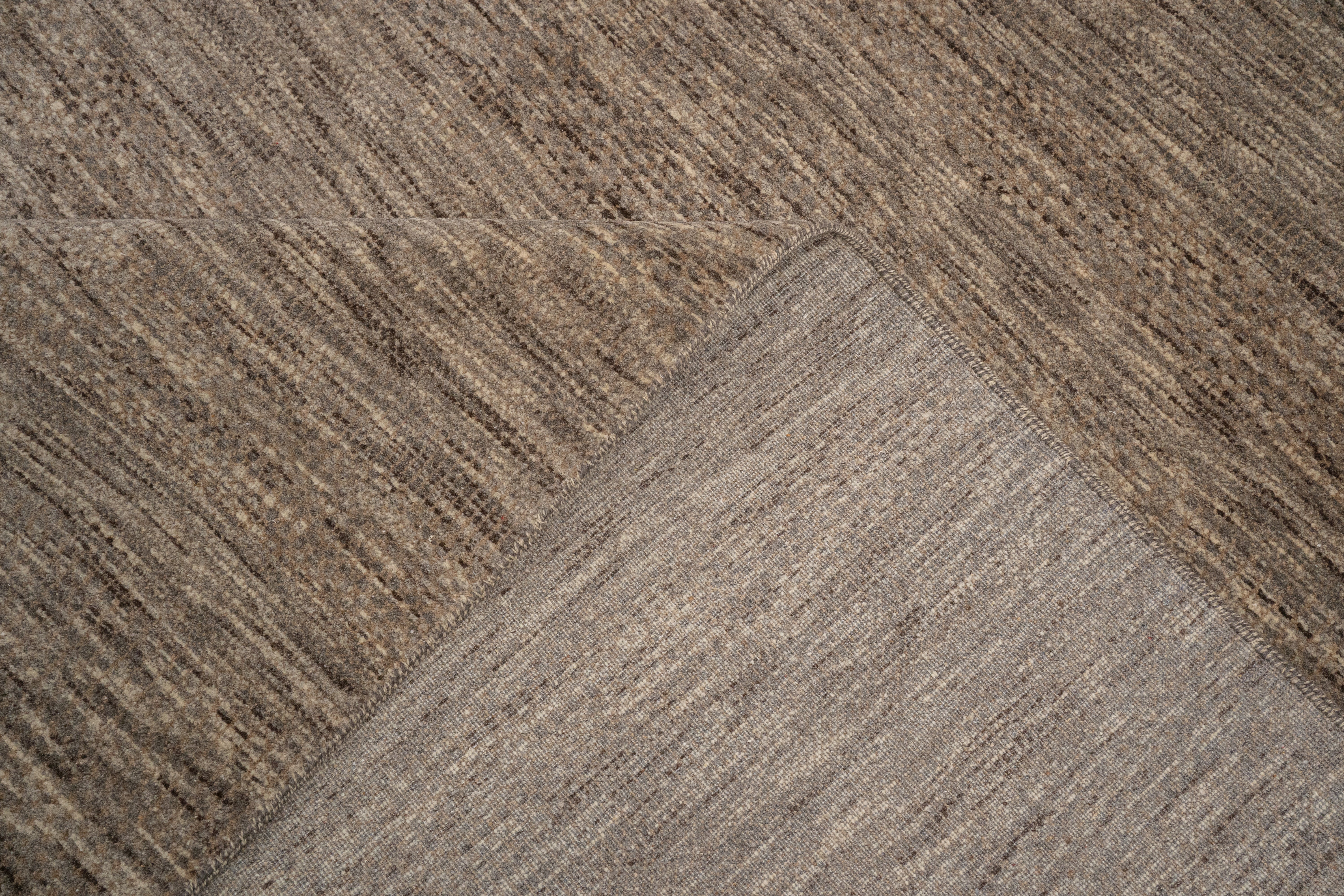 Handknotted Carpet, DIA- 989 MCN, Natural & Brown