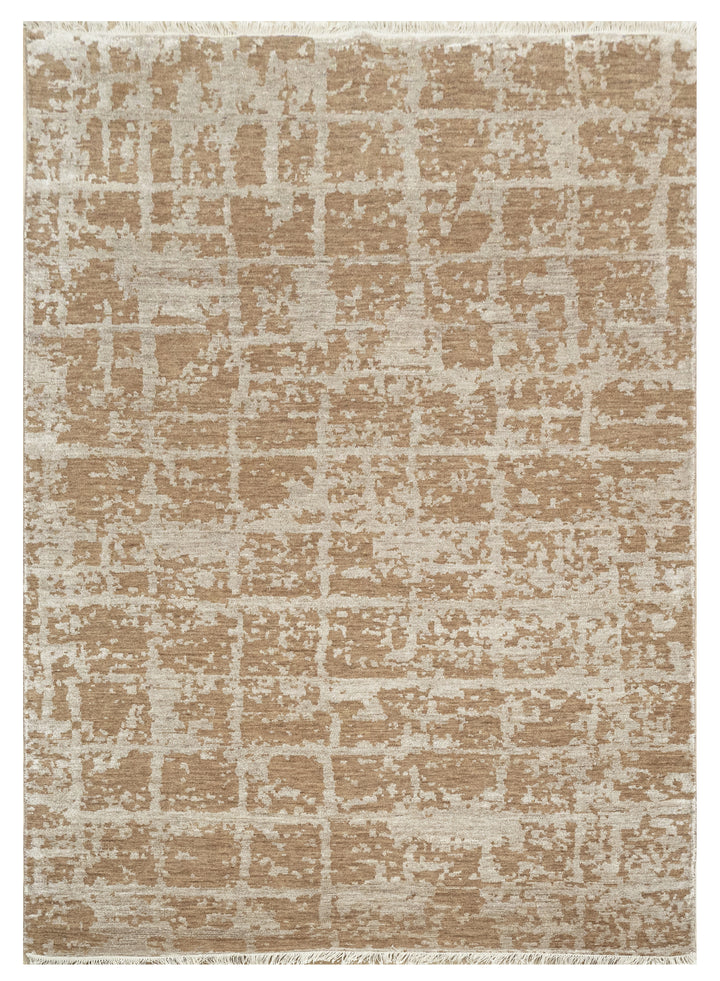 Handknotted Carpet DIA- 991 CHECK,  Beaver & Grullo