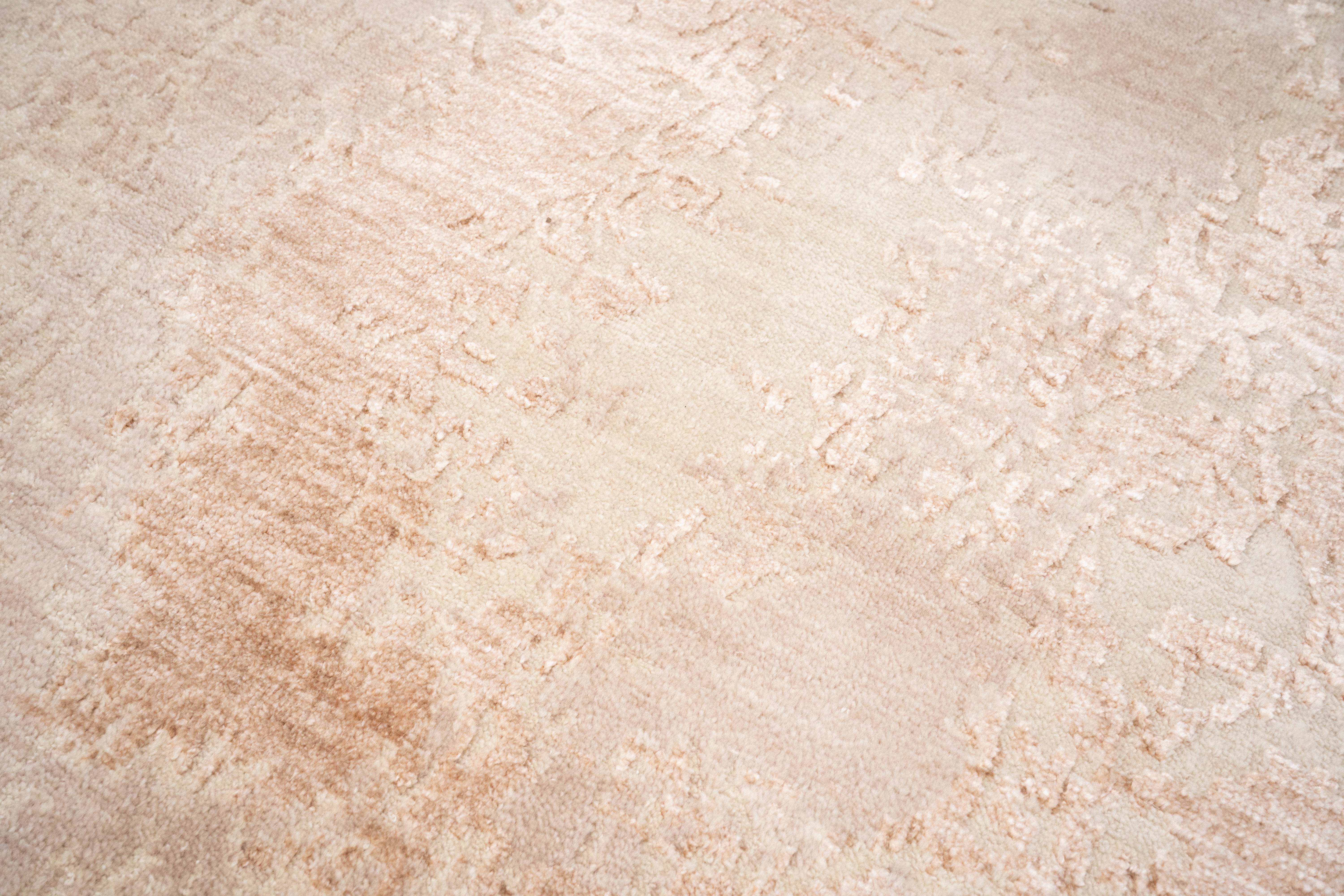 Abstract Design  Handknotted Carpet DIA: 996 GALAXY 22,  Café Au Lait Dust, Storm & Silver Pink
