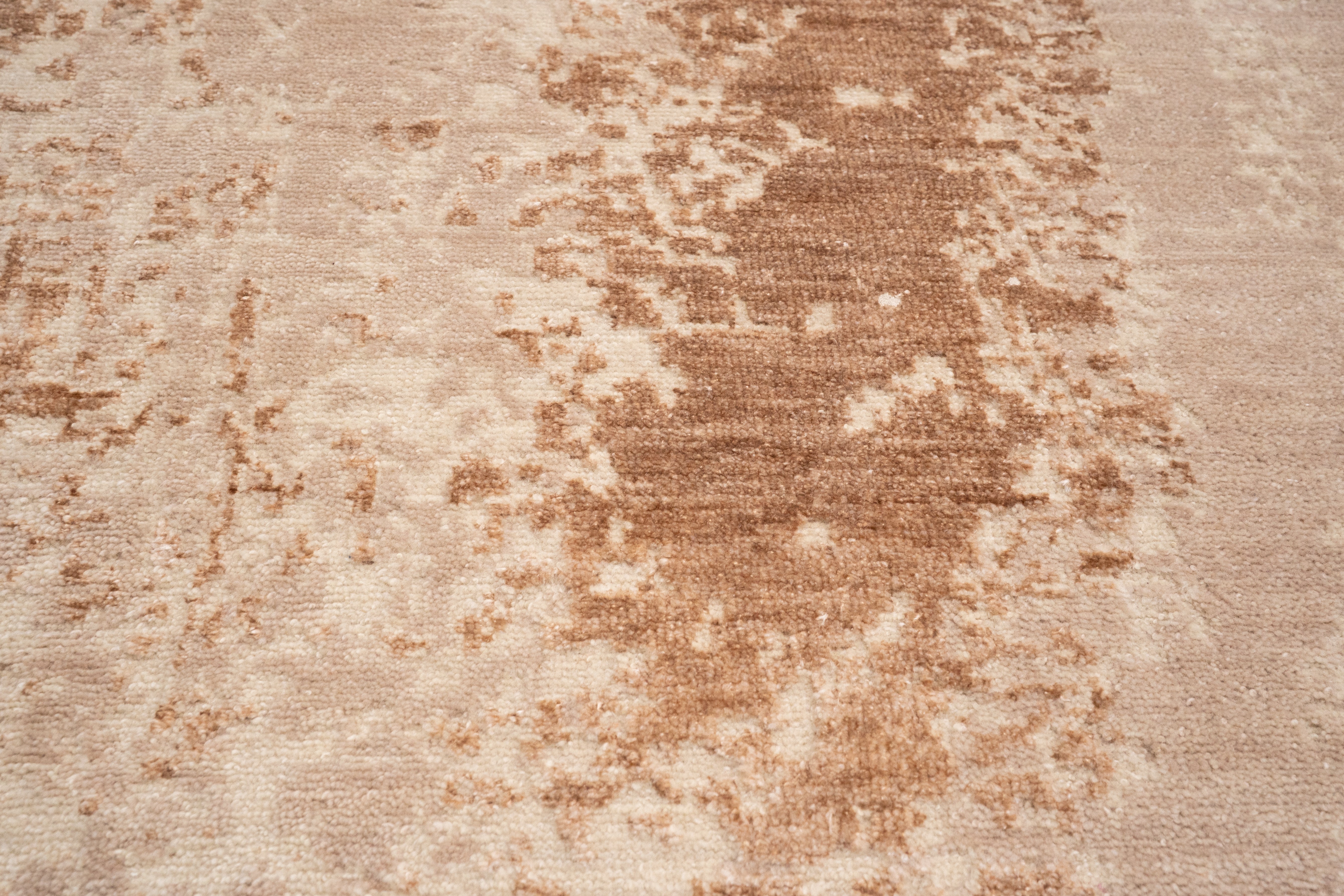 Abstract Design  Handknotted Carpet DIA: 996 GALAXY 22,  Café Au Lait Dust, Storm & Silver Pink