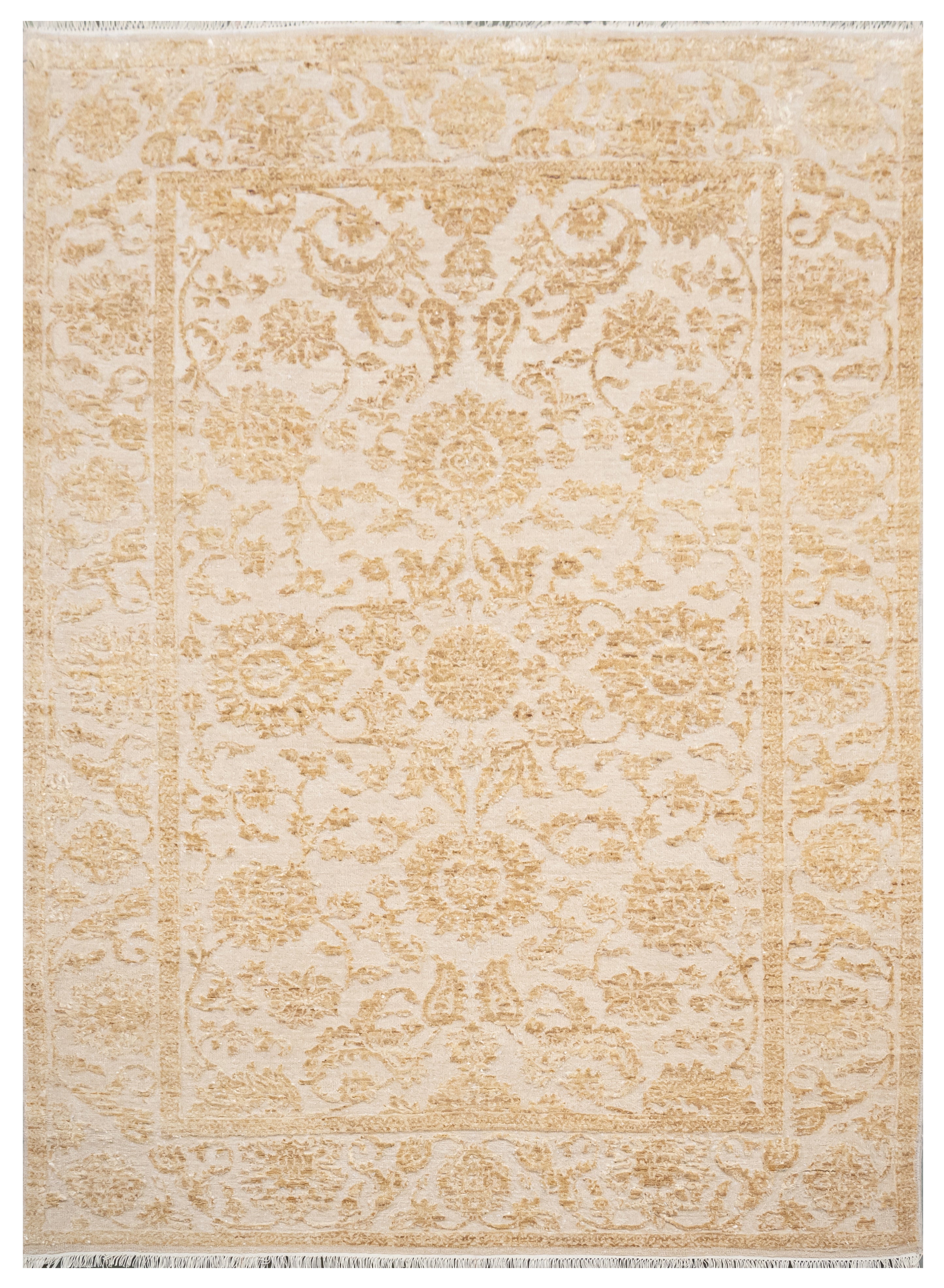 Handknotted Rug  DIA- 998 JK-A Dust Storm & Tan (Crayola)