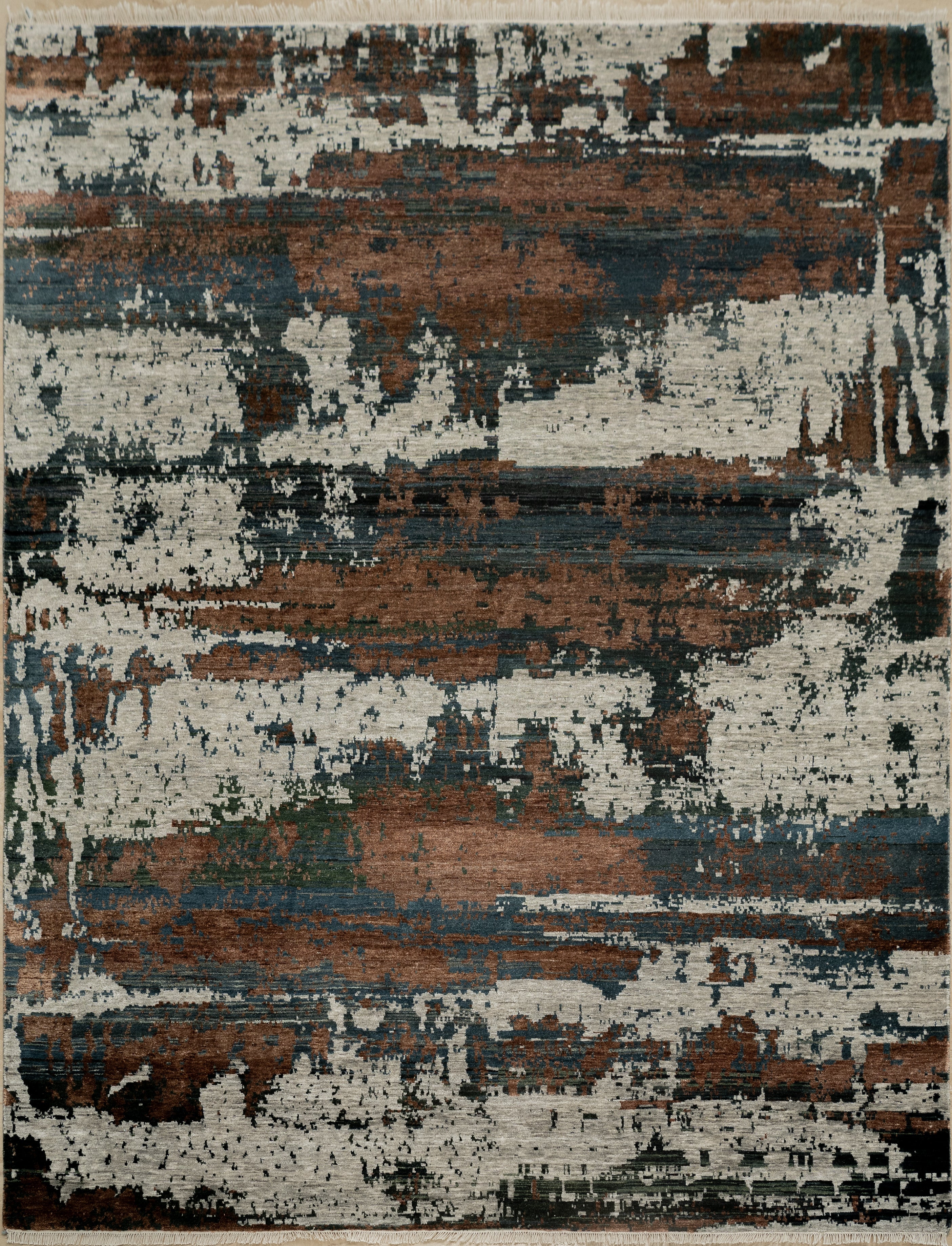 Abstract Design Handknotted Carpet DIA- 1410