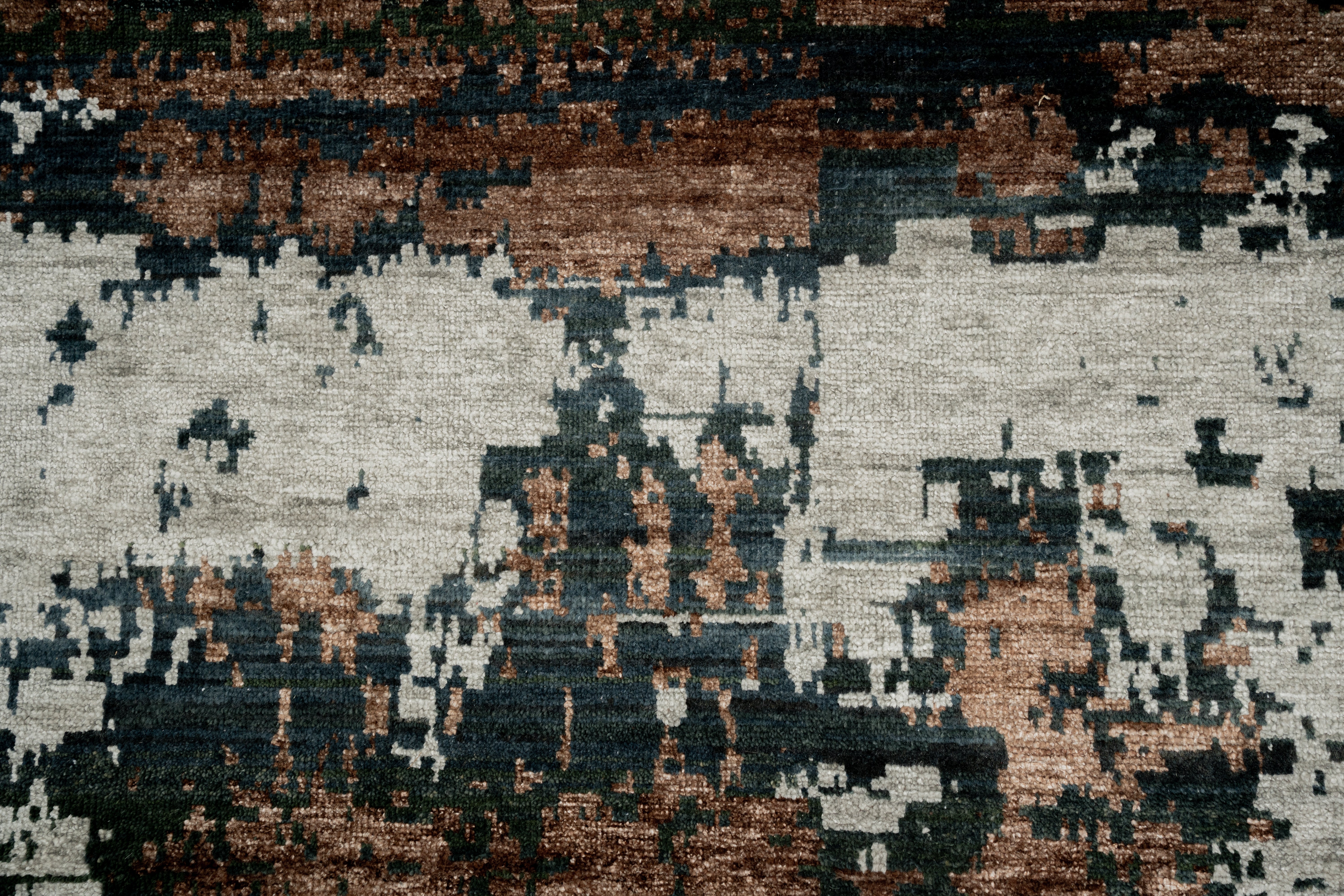 Abstract Design Handknotted Carpet DIA- 1410