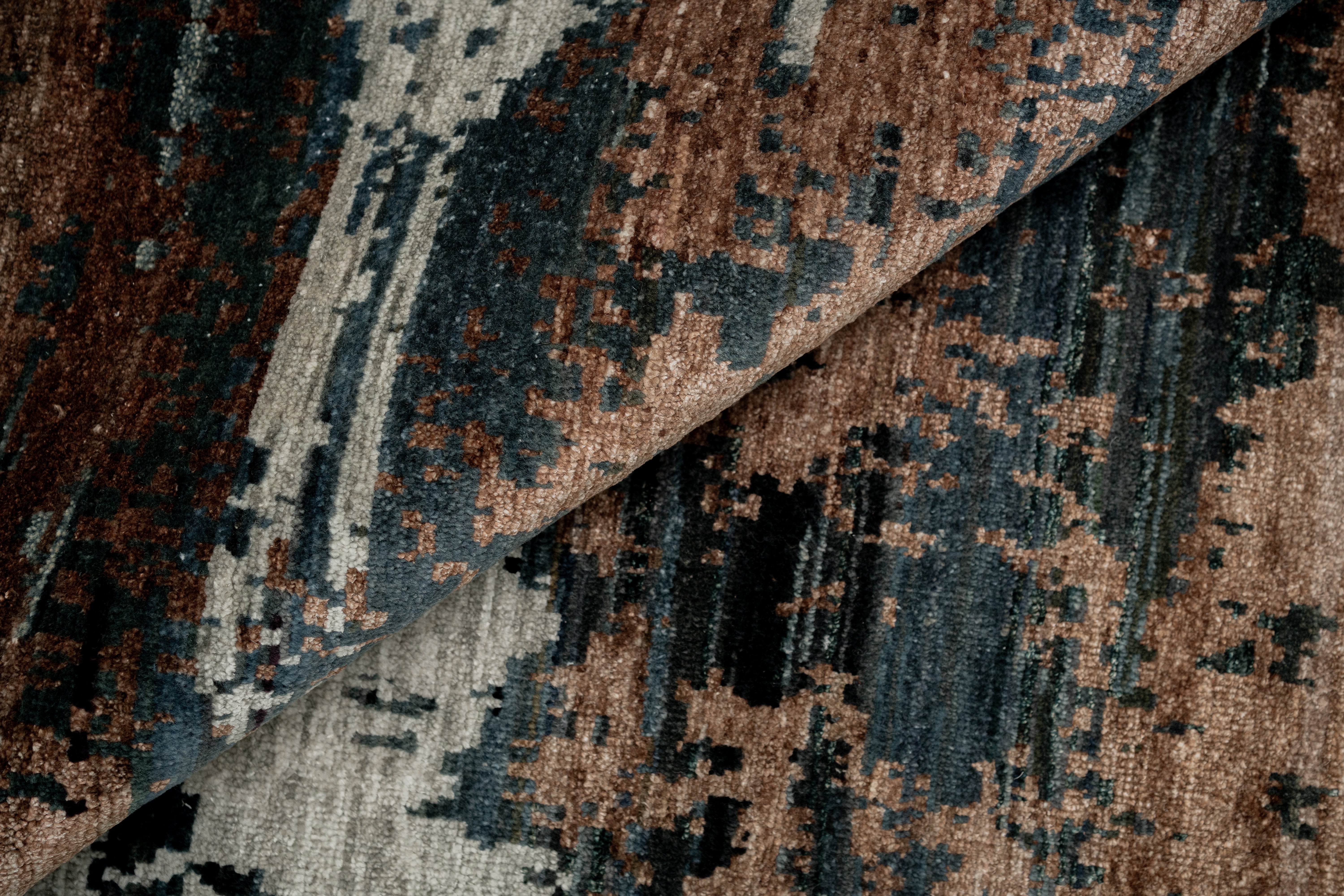 Abstract Design Handknotted Carpet DIA- 1410