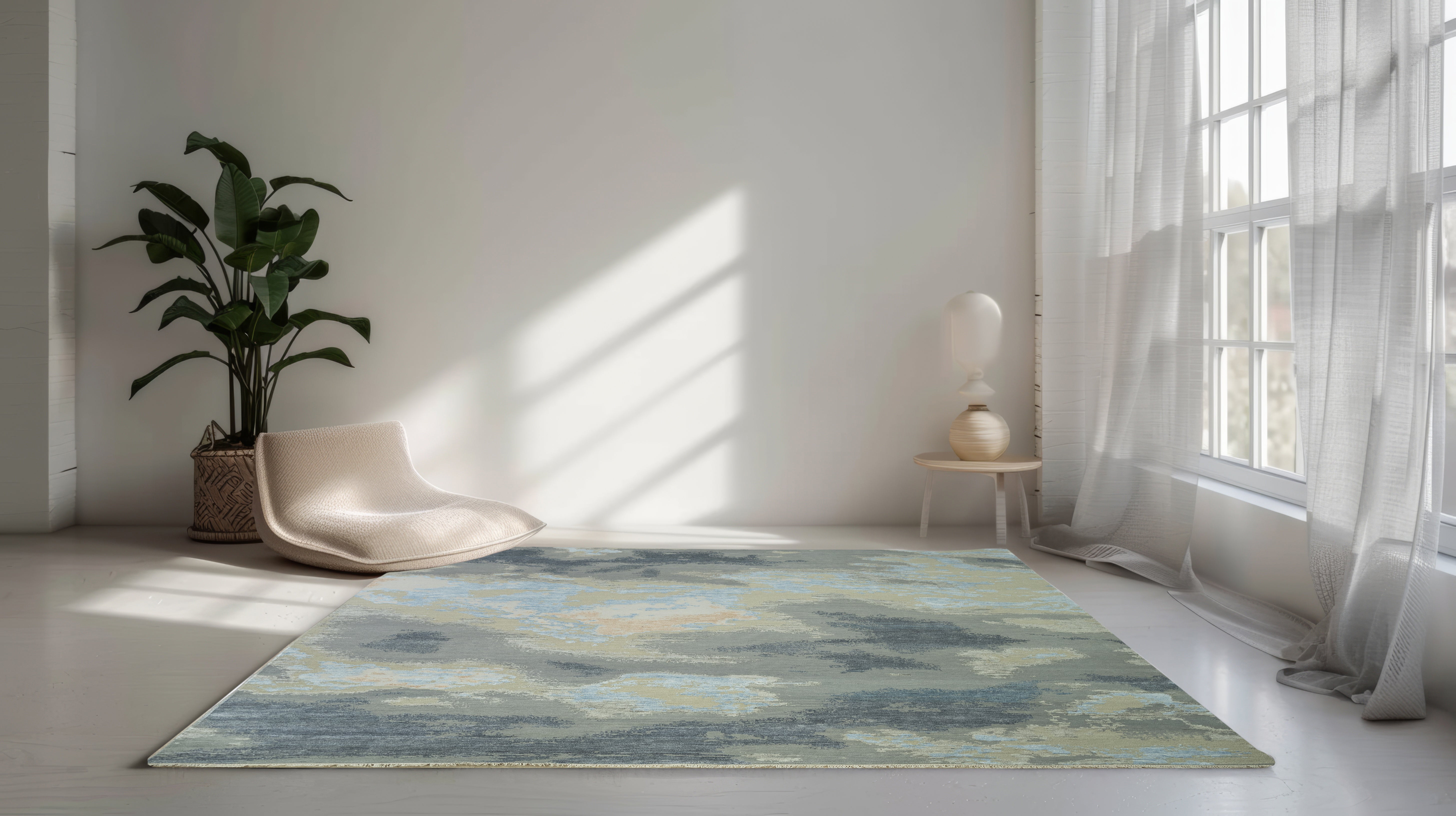 Abstact Design Handknotted Carpet DIA- 1209