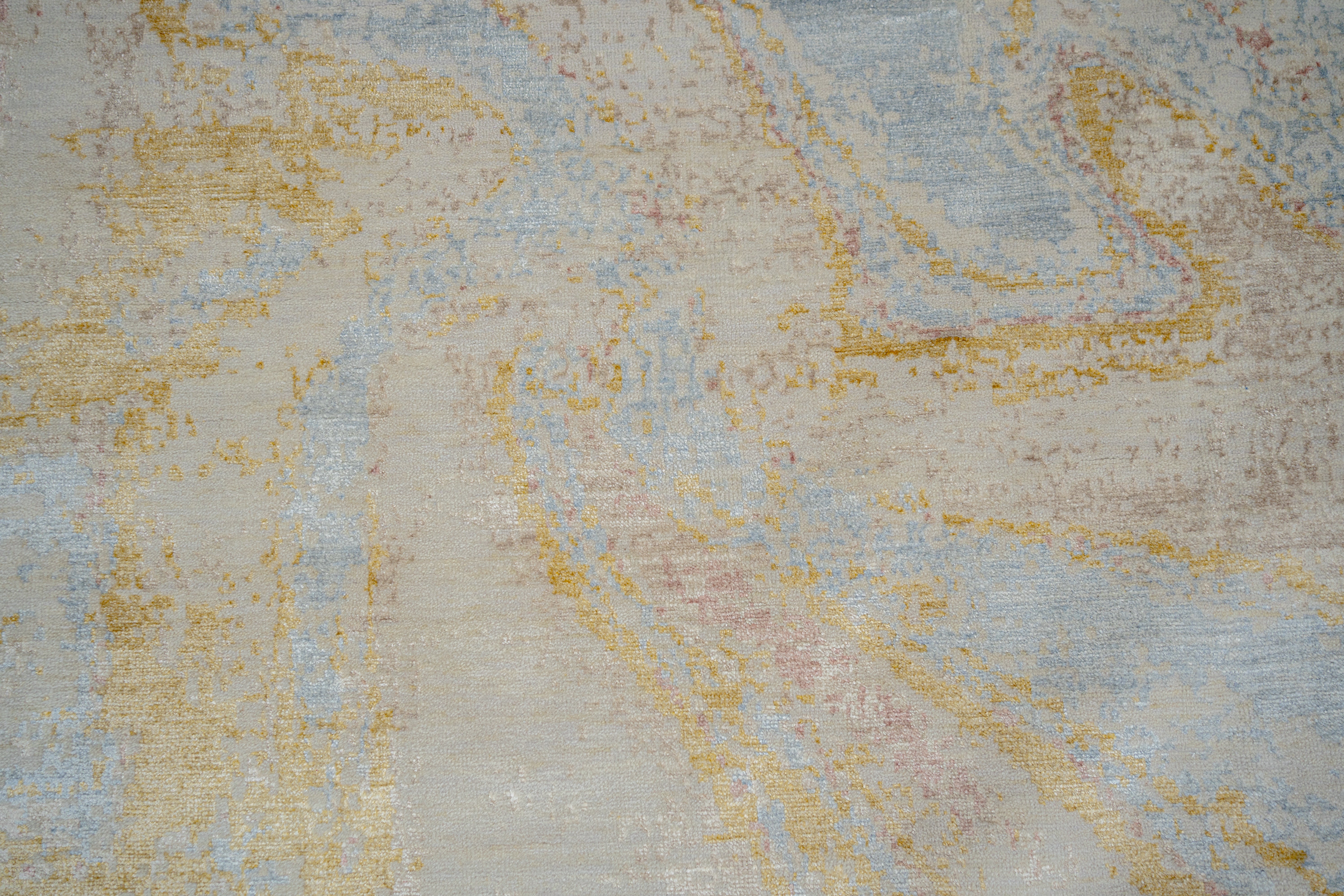 Abstact Design Handknotted Carpet DIA- 1175