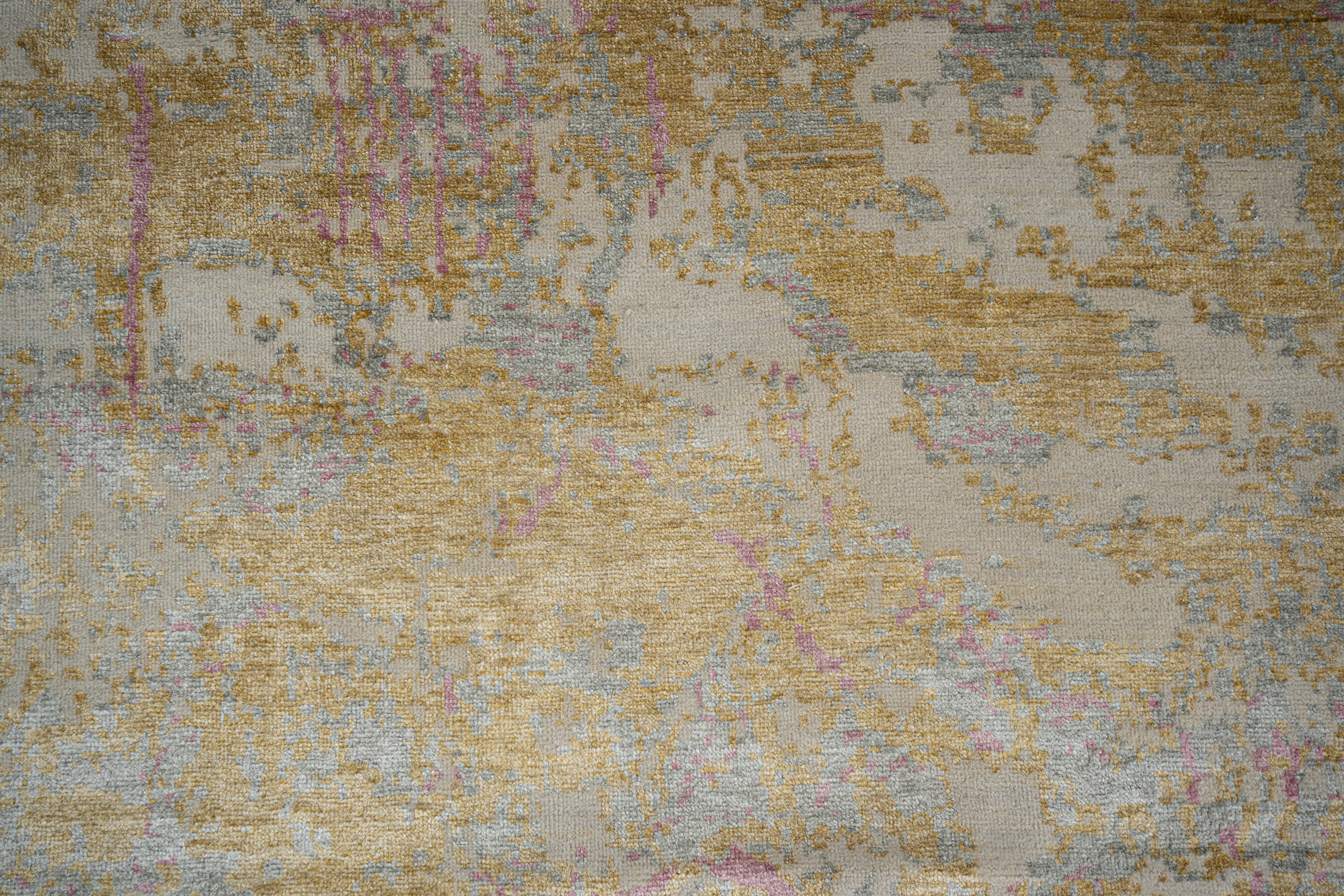 Abstact Design Handknotted Carpet DIA- 1176