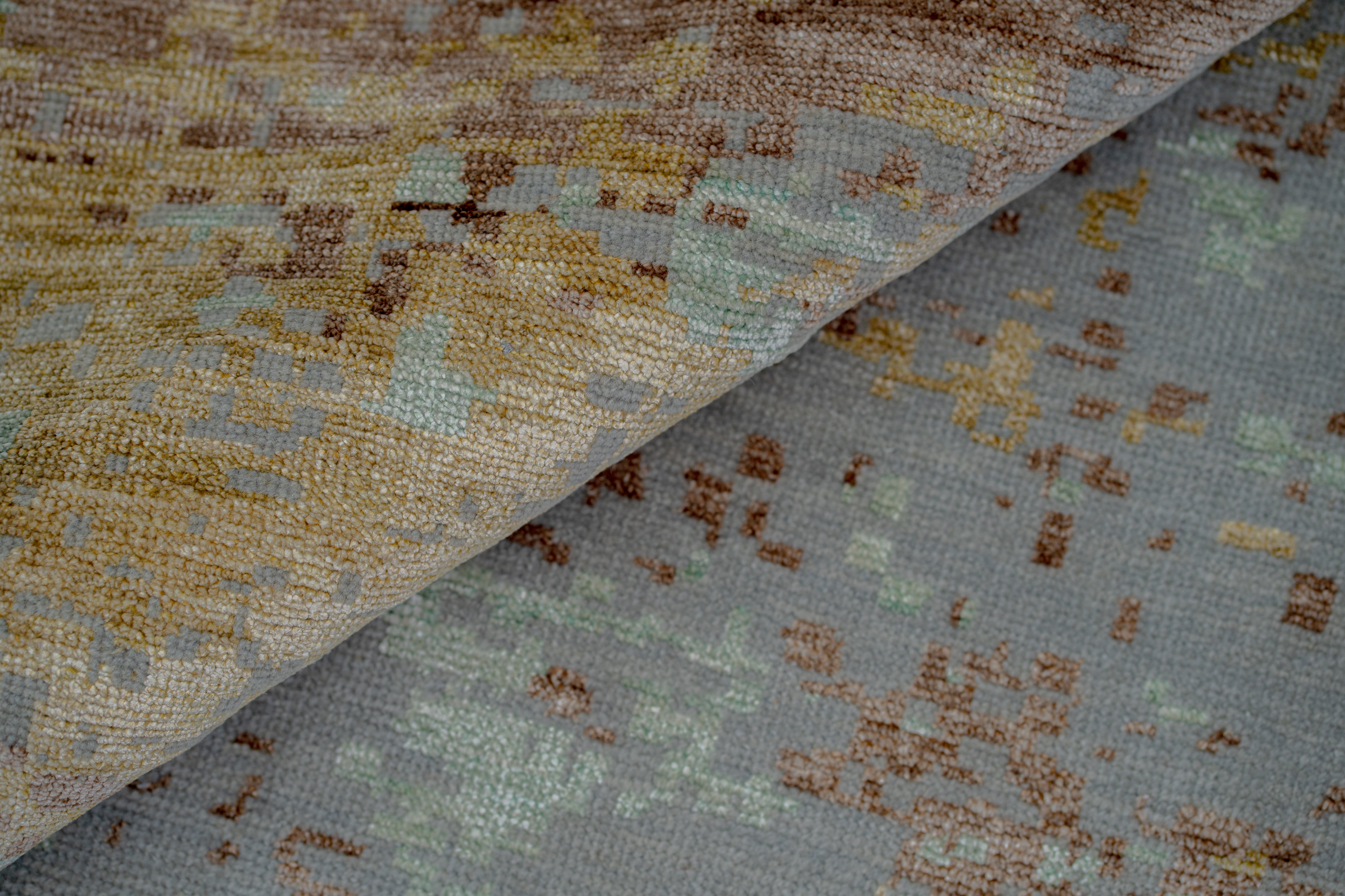 Abstact Design Handknotted Carpet DIA- 728