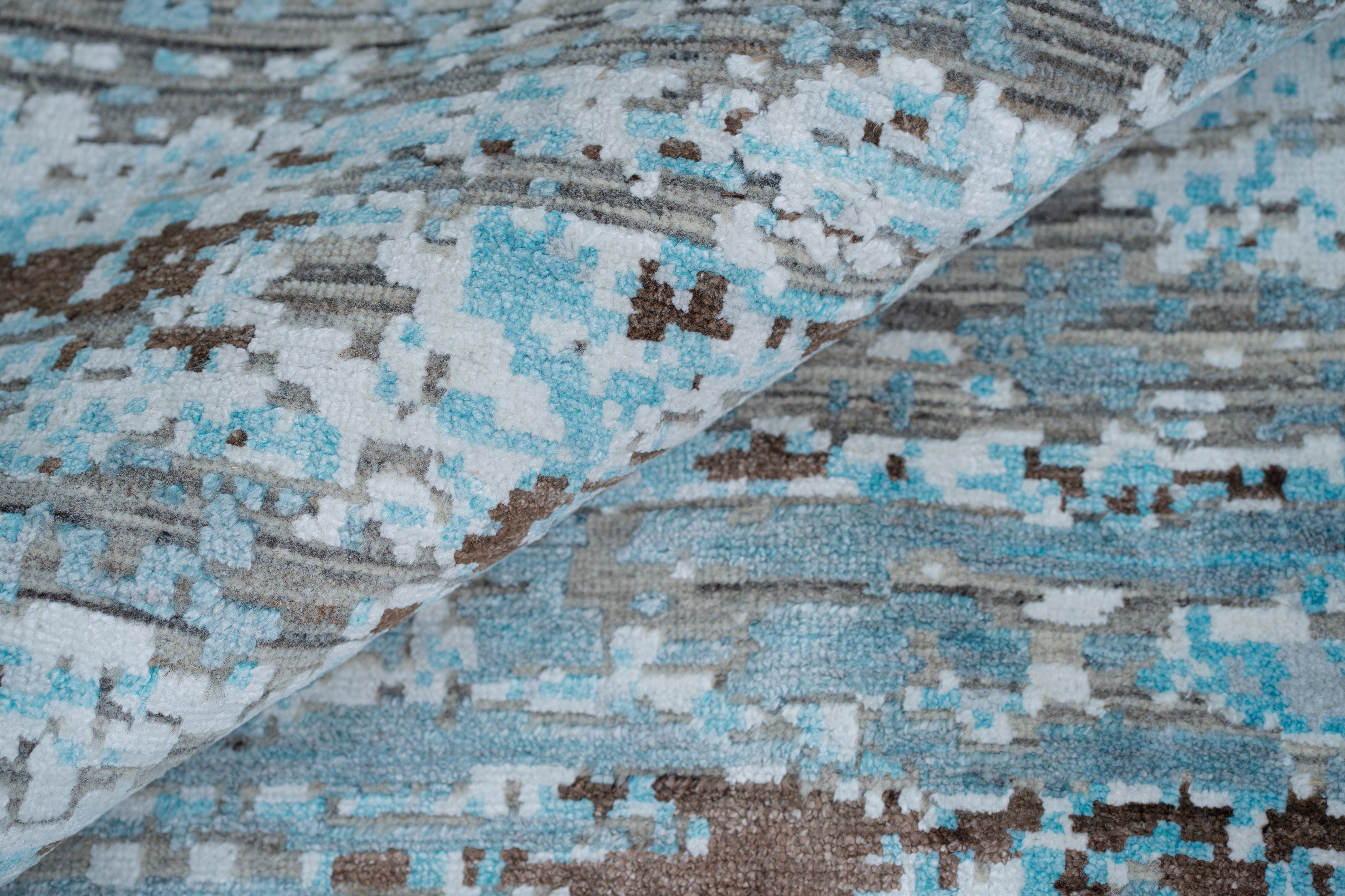 Abstract Design Handknotted Carpet DIA- 253