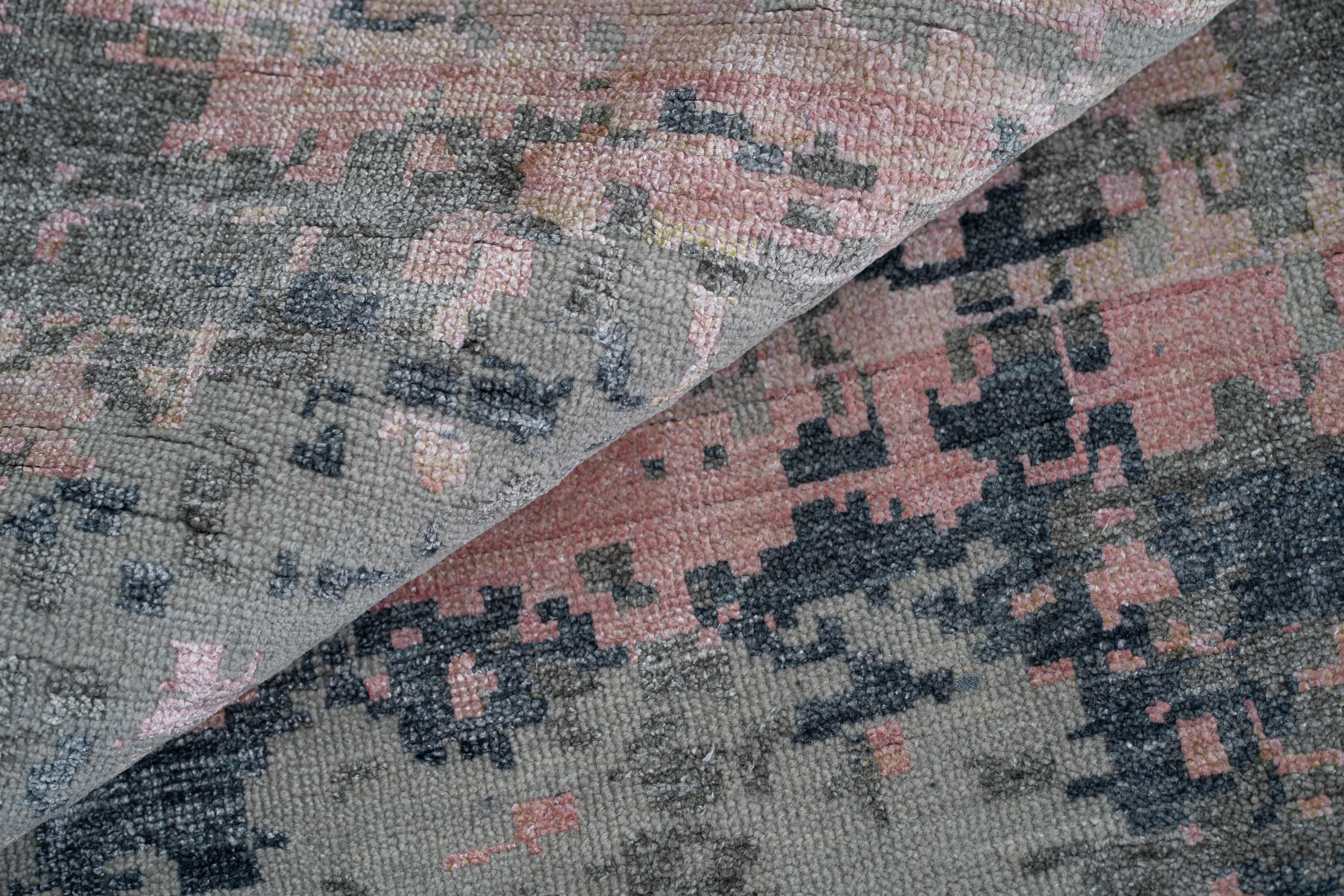 Abstract Design Handknotted Carpet DIA- 514