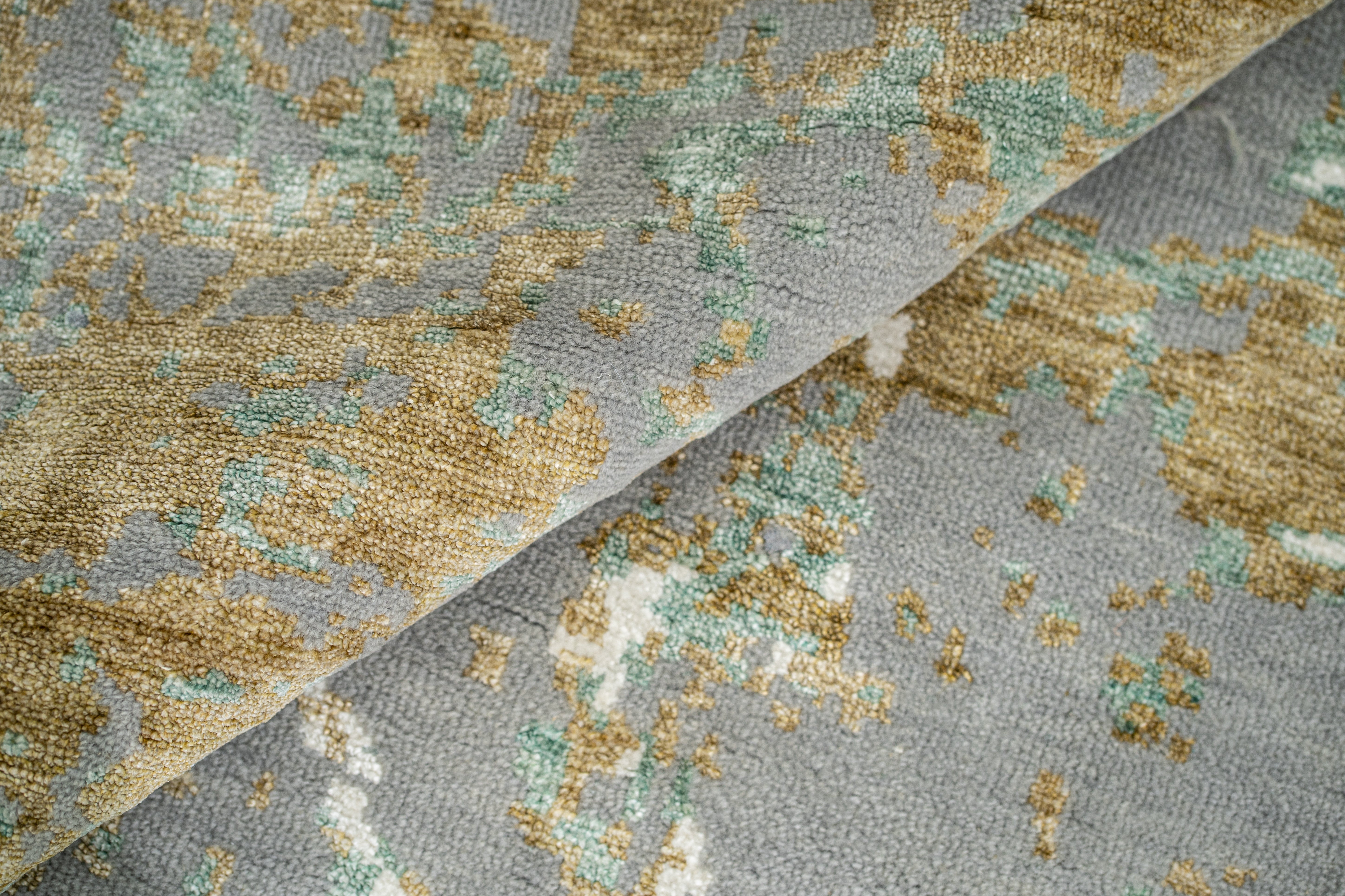 Abstract Design Handknotted Carpet DIA- 709