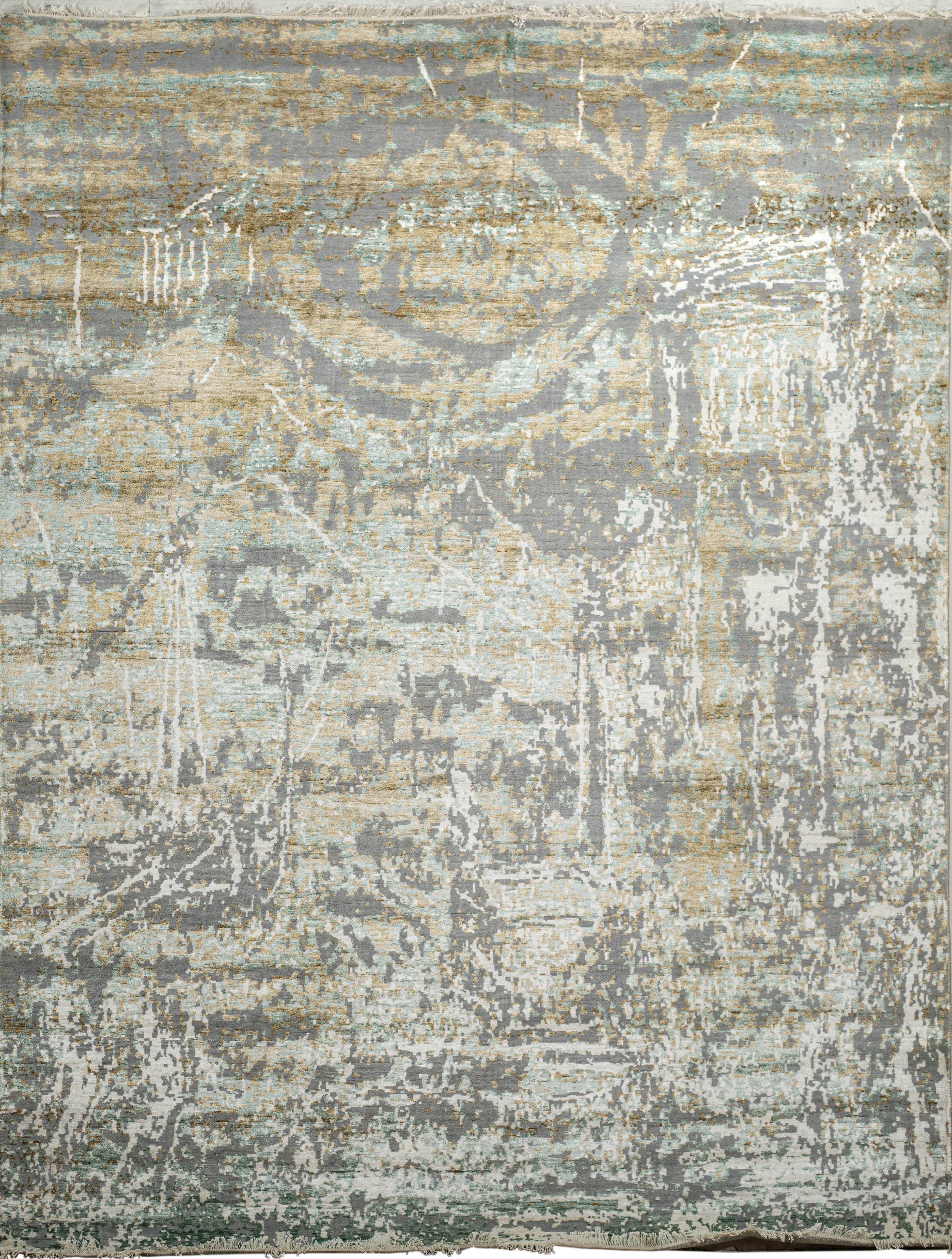 Abstract Design Handknotted Carpet DIA- 709