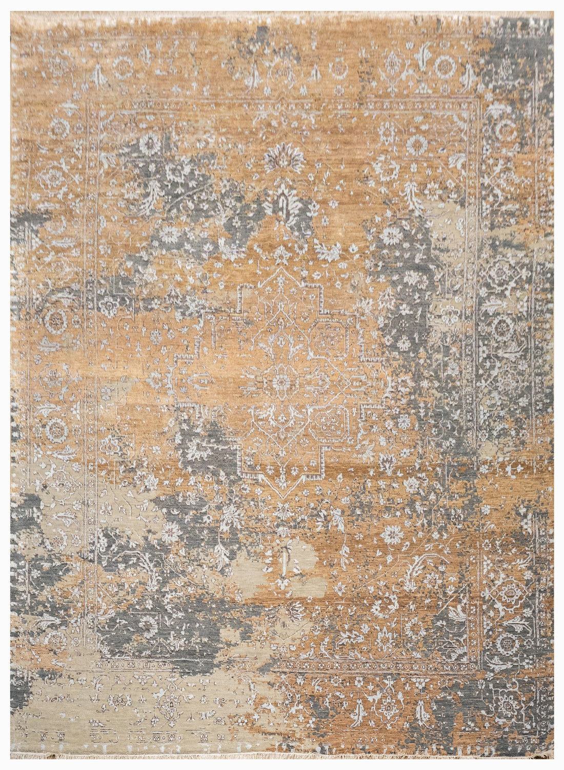 Handknotted Carpet DIA: 023 SERAPI, Dark Vanilla, Dim Gray & Deer